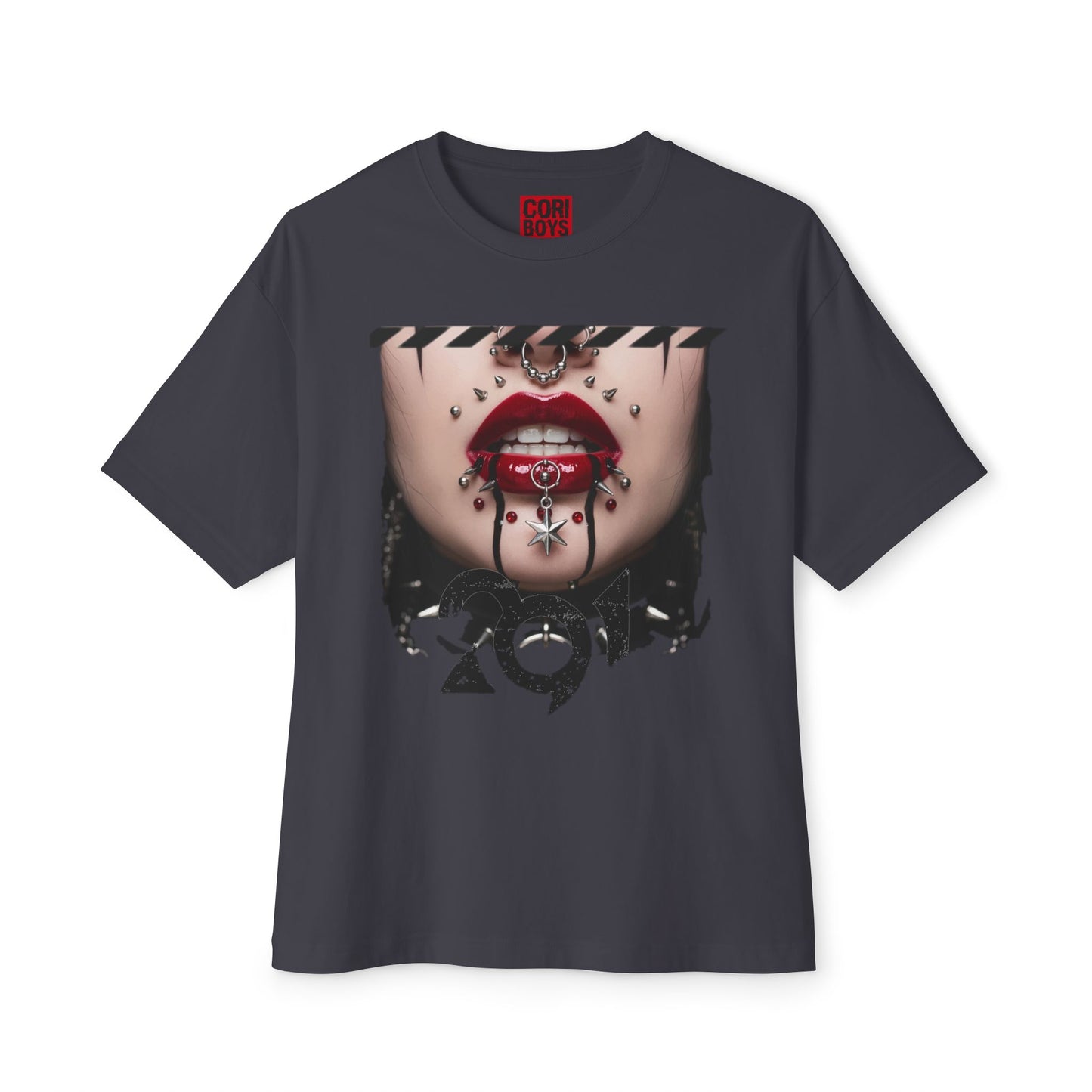 Chic Graphic Tee, Edgy Streetwear Top, Unisex Oversized T-Shirt, Artsy Casual Style, Fashion Statement Tee