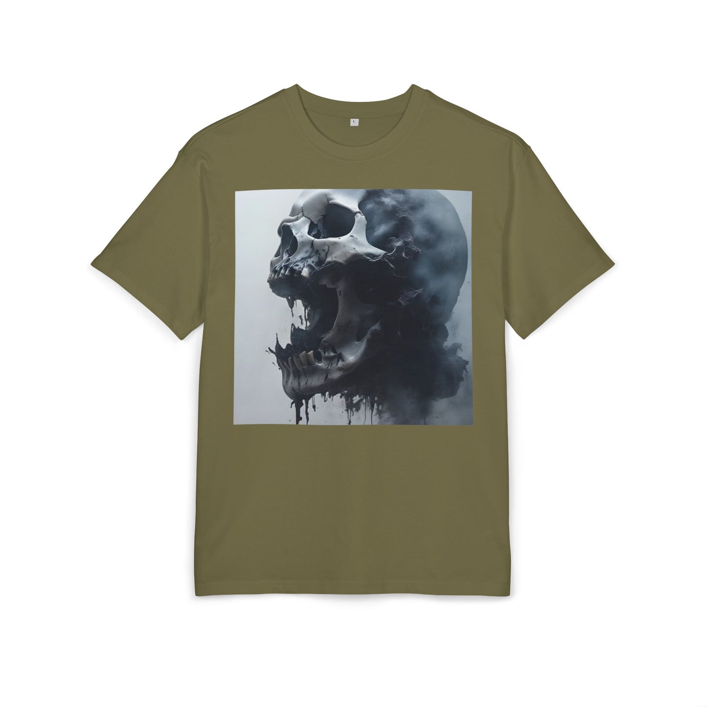 Gothic Skull Oversized Tee | Unisex, Grunge Fashion, Halloween Shirt, Dark Aesthetic, Casual Wear