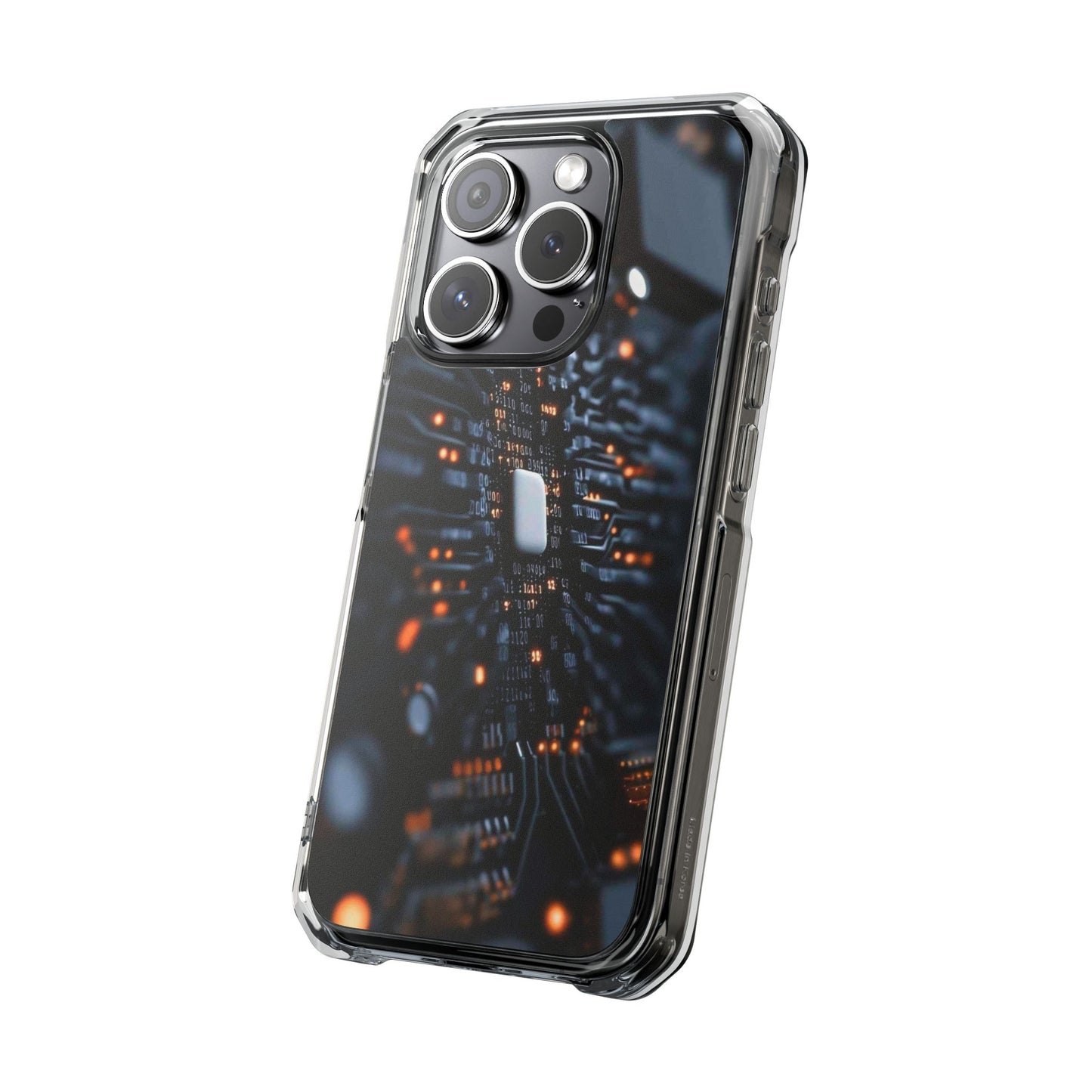 Magnetic Clear Impact Phone Case - Tech-Inspired Design, Perfect for Gadget Lovers, Birthday Gift, Tech Accessories, Durable Protection