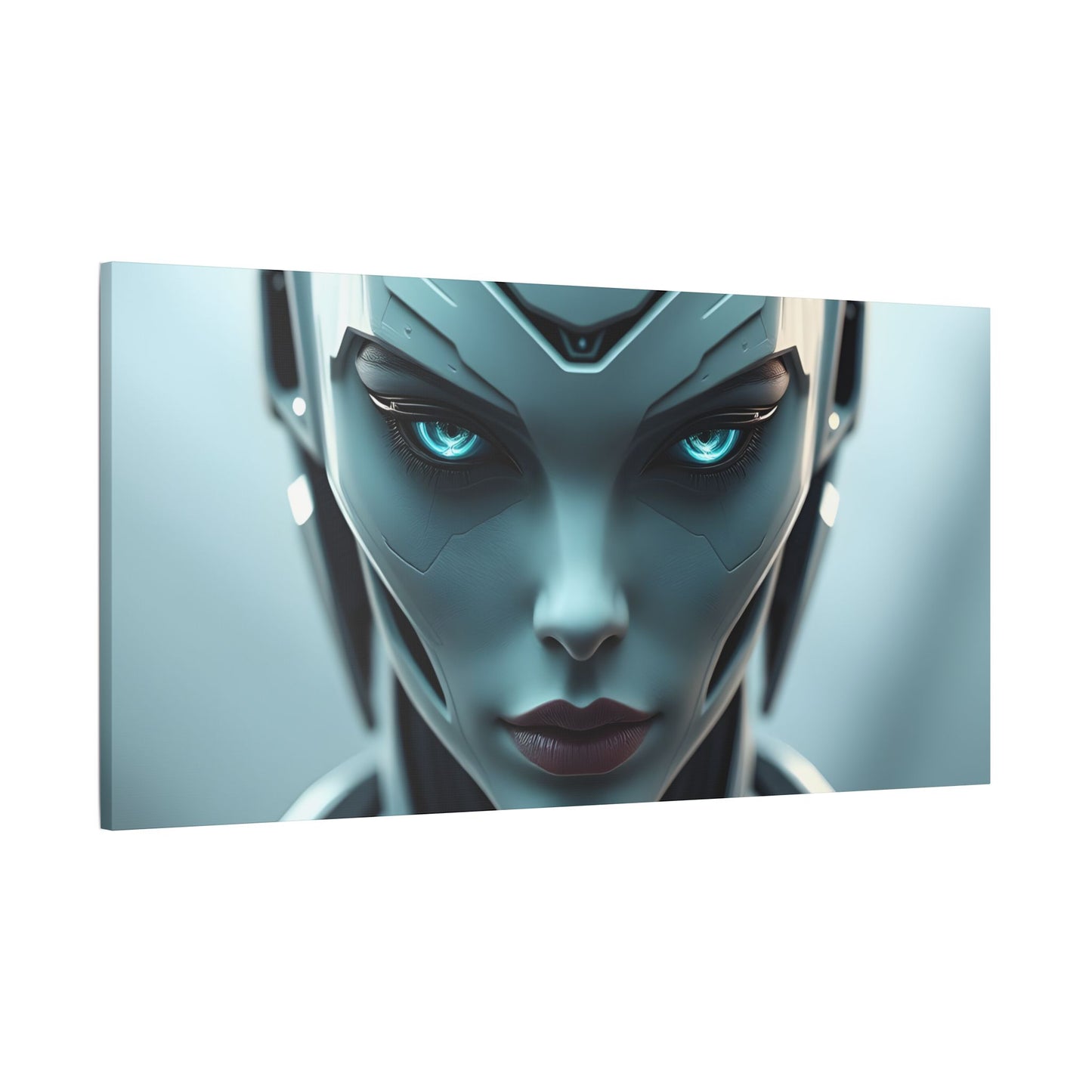 Futuristic Robot Art Canvas Print, Sci-Fi Wall Decor, Modern Home Artwork, Tech-Inspired Gift, Unique Living Room Accent