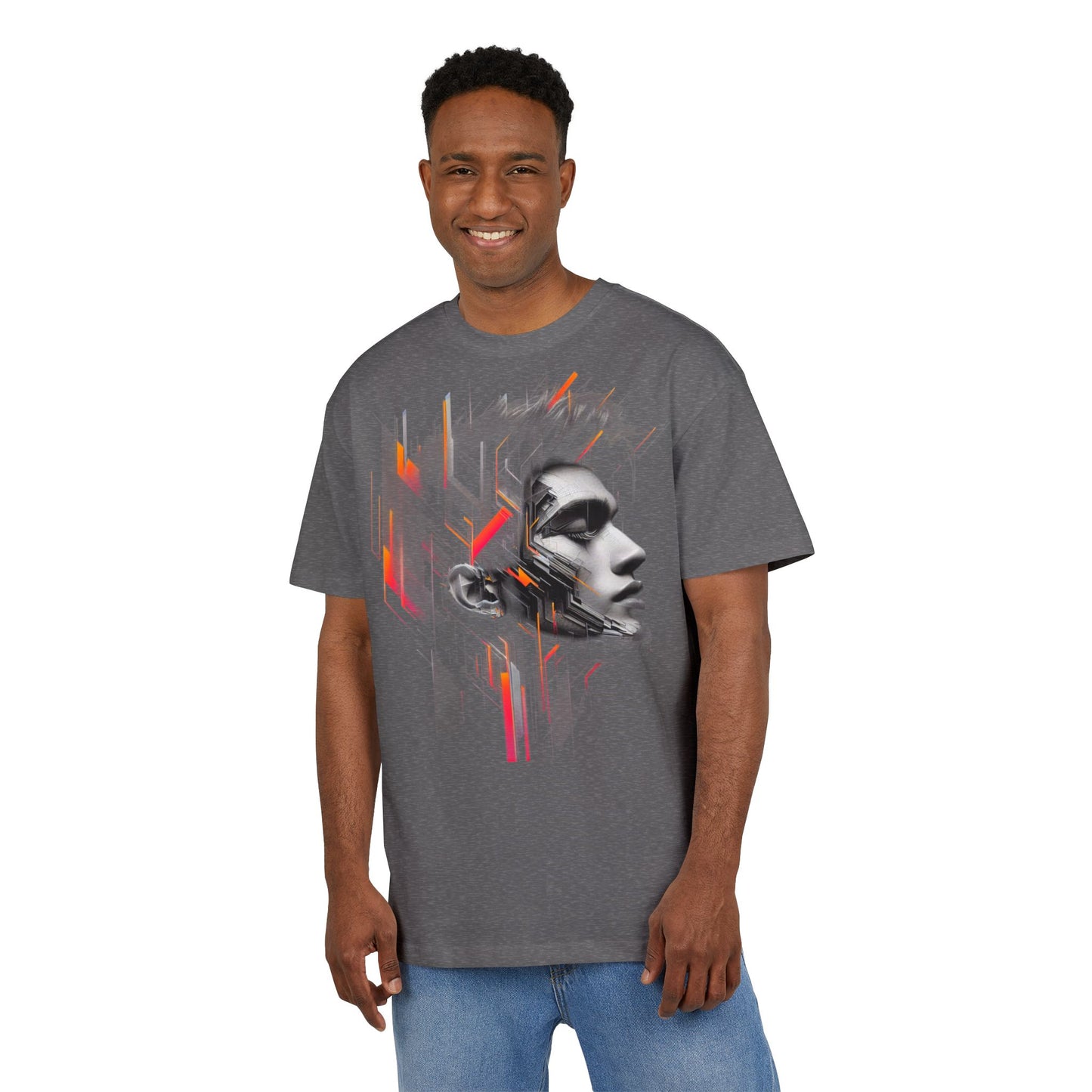 Artistic Oversize Tee - Modern Abstract Design