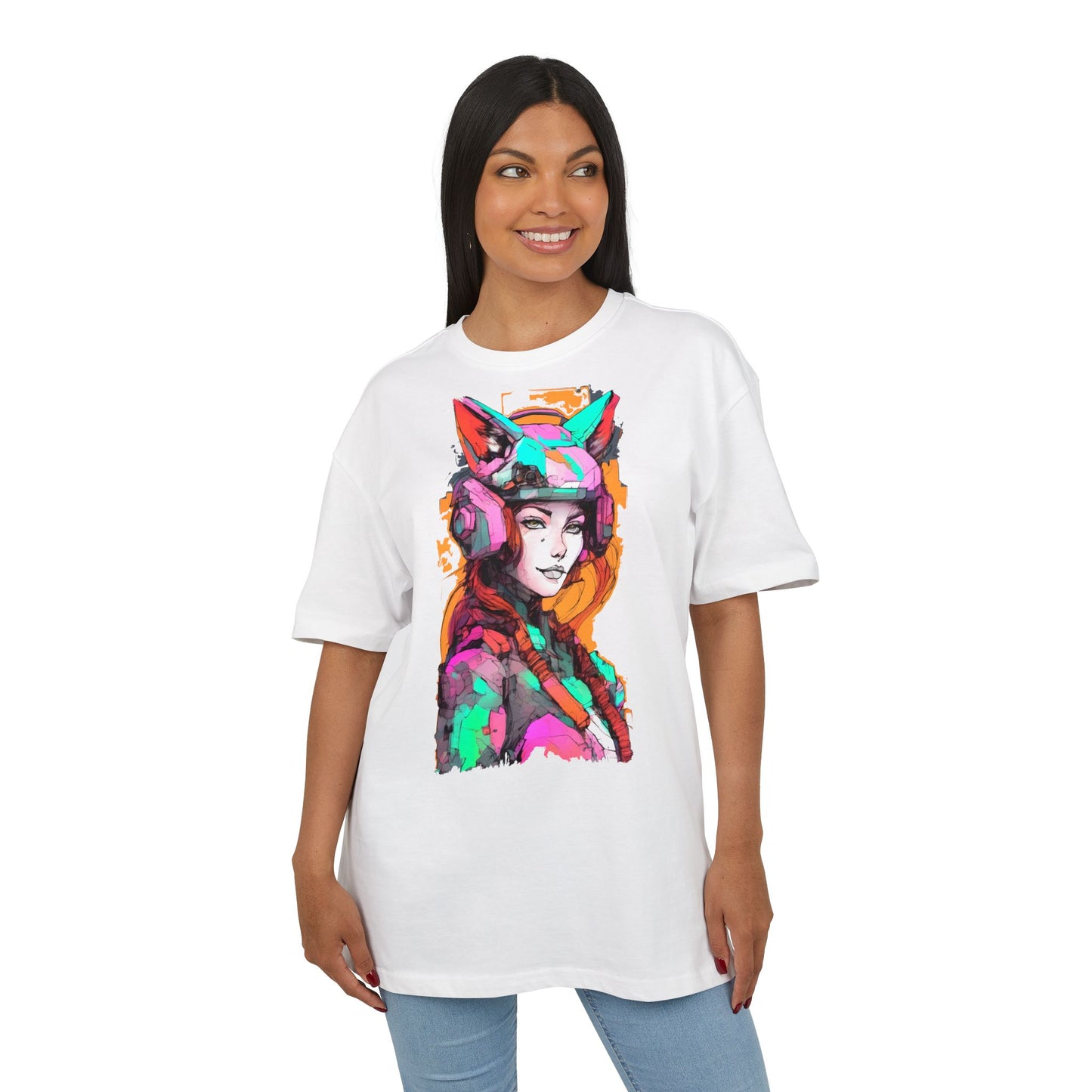 Colorful Artistic Oversized Tee, Graphic T-Shirt, Unisex Casual Wear, Bohemian Style, Gift for Art Lovers, Statement Fashion