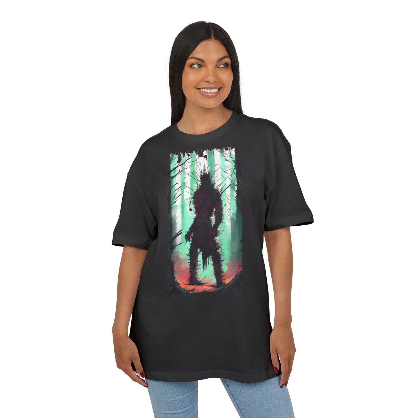 Unisex Oversized Graphic Tee with Forest Silhouette | Comfy Casual Wear, Gift for Nature Lovers, Ideal for Camping, Hiking, Everyday Style