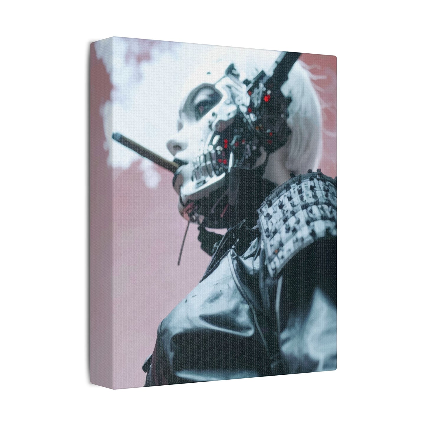 Futuristic Canvas Art, Cyberpunk Wall Decor, Modern Home Aesthetic, Unique Gift for Tech Lovers, Statement Piece for Any Room