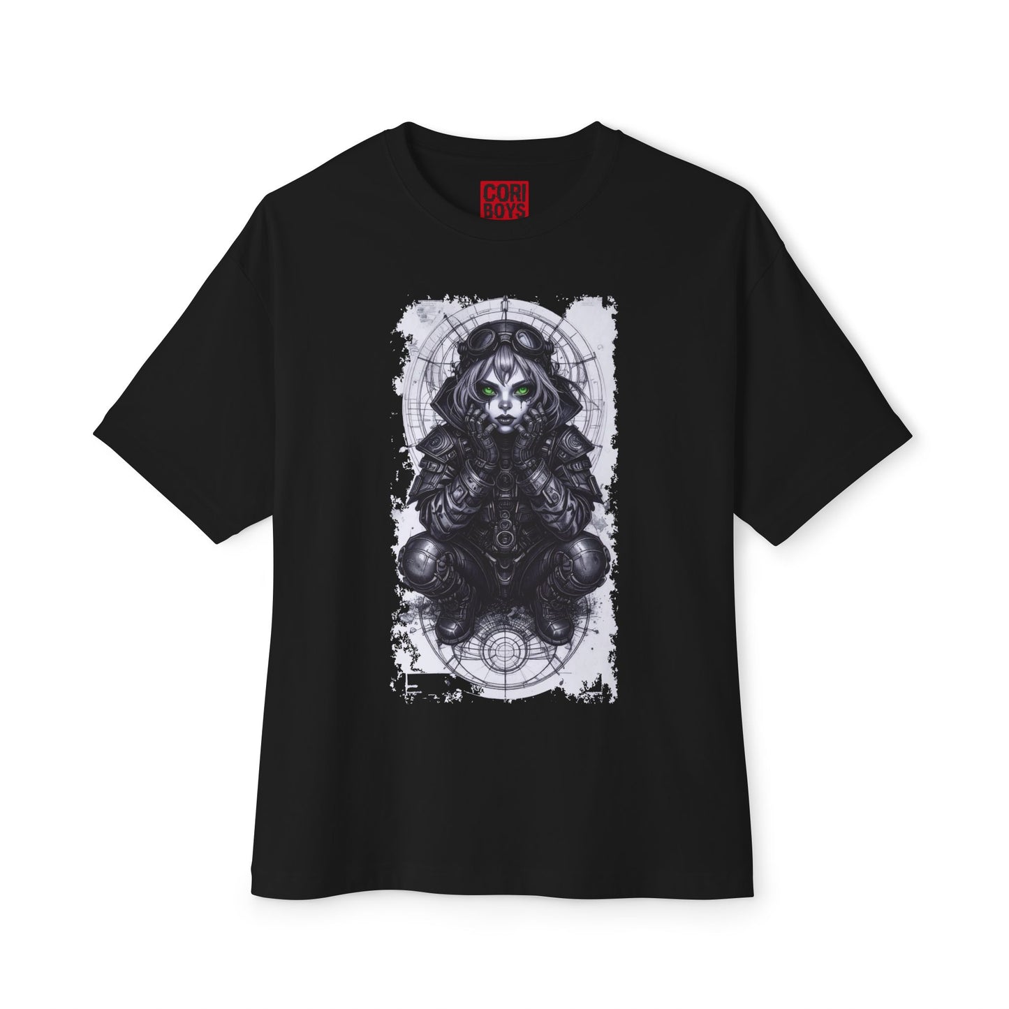 Gothic Graphic Unisex Boxy Tee - Oversized White T-Shirt for Alternative Fashion, Casual Wear, Gift for Festivals, Streetwear