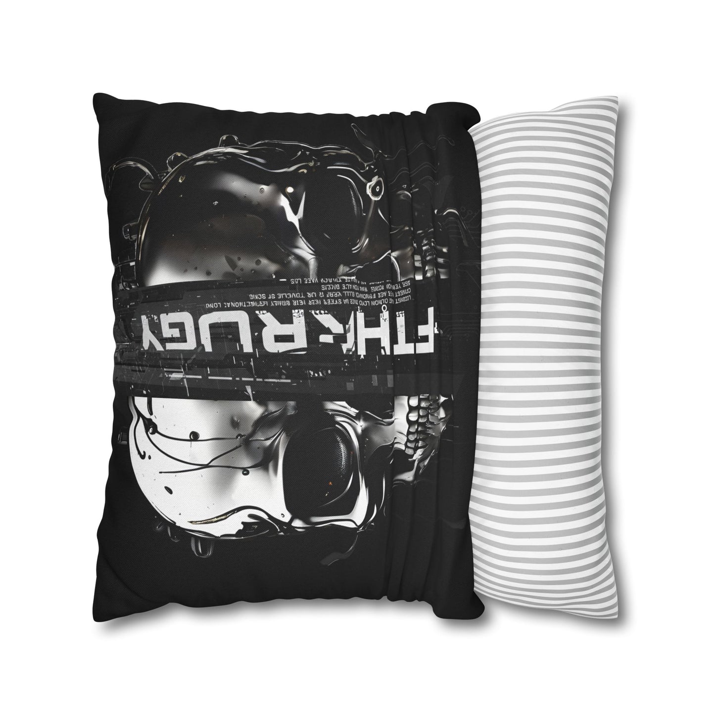 Gothic Skull Pillowcase - Edgy Home Decor, Alternative Gift, Bedroom Accent, Halloween Decor, Boho Pillow Cover