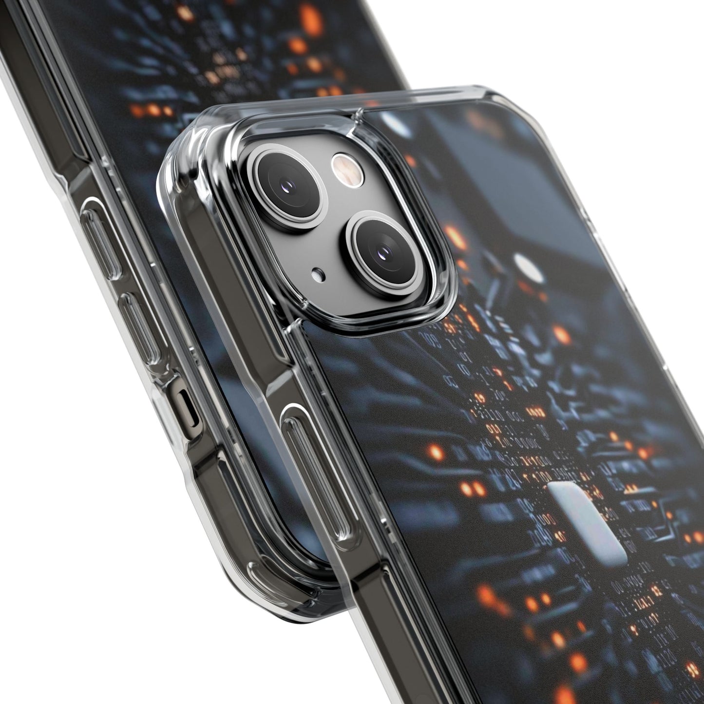 Magnetic Clear Impact Phone Case - Tech-Inspired Design, Perfect for Gadget Lovers, Birthday Gift, Tech Accessories, Durable Protection