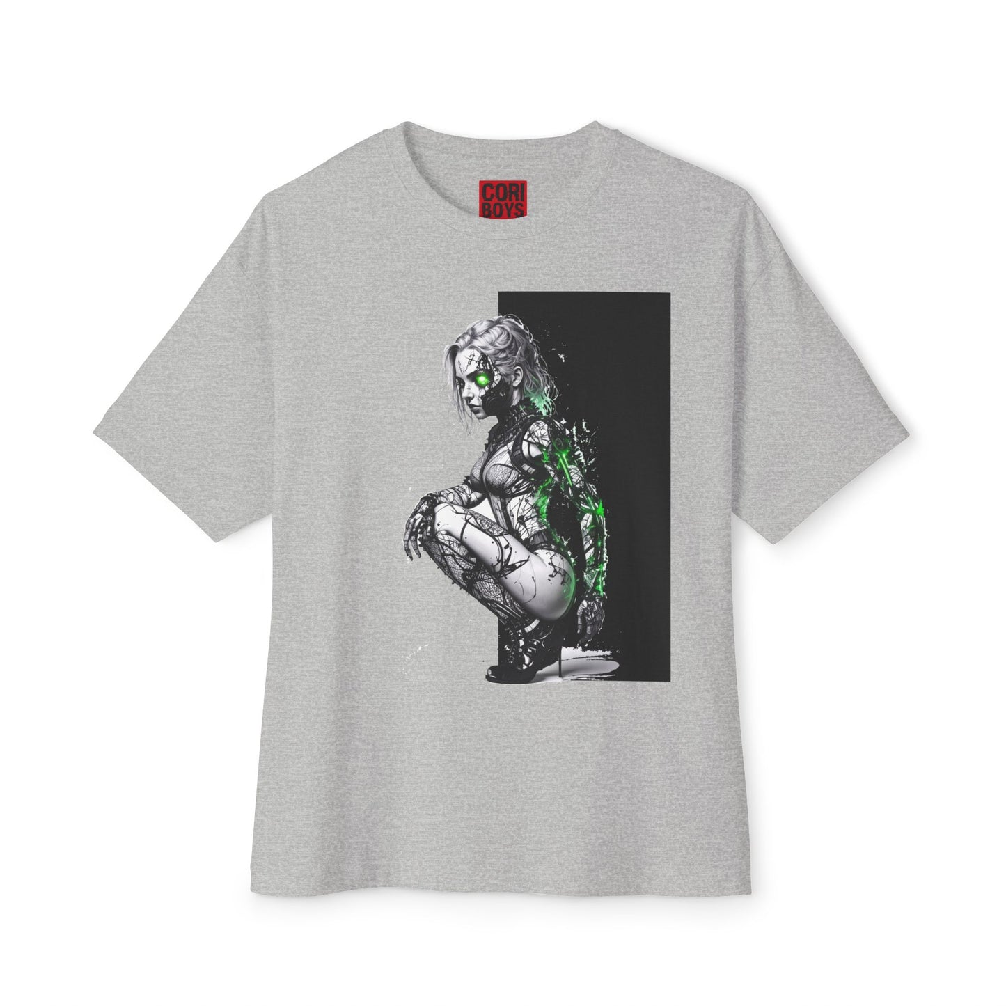 Cyberpunk-Inspired Unisex Oversized Tee, Streetwear T-Shirt, Graphic Tee for Art Lovers, Casual Wear, Unique Gift