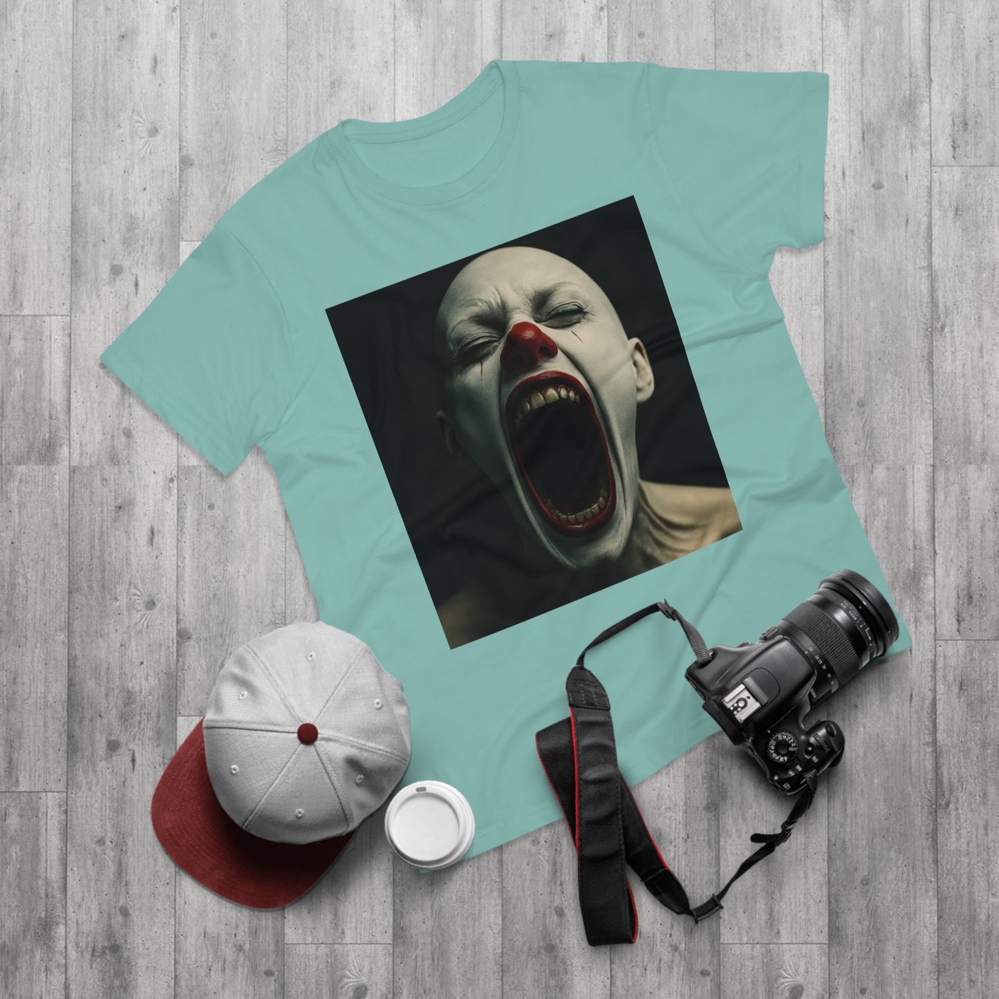 Creepy Clown Graphic T-Shirt, Scary Shirt for Halloween, Horror Movie Fans, Unique Gift for Him, Unisex Casual Wear