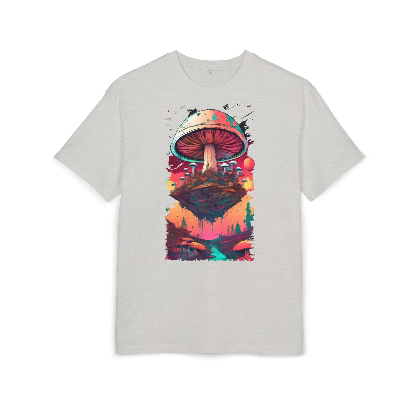 Psychedelic Mushroom Unisex Tee - Oversize Graphic T-Shirt for Festivals, Art Lovers, Gifts, and Casual Wear