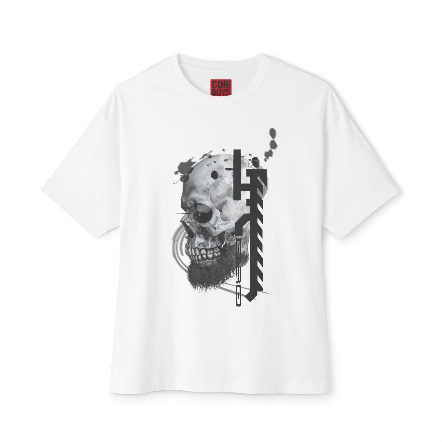 Gothic Skull Oversized Tee, Unisex Graphic T-Shirt, Edgy Streetwear Top, Alternative Fashion Apparel, Casual Wear for Events
