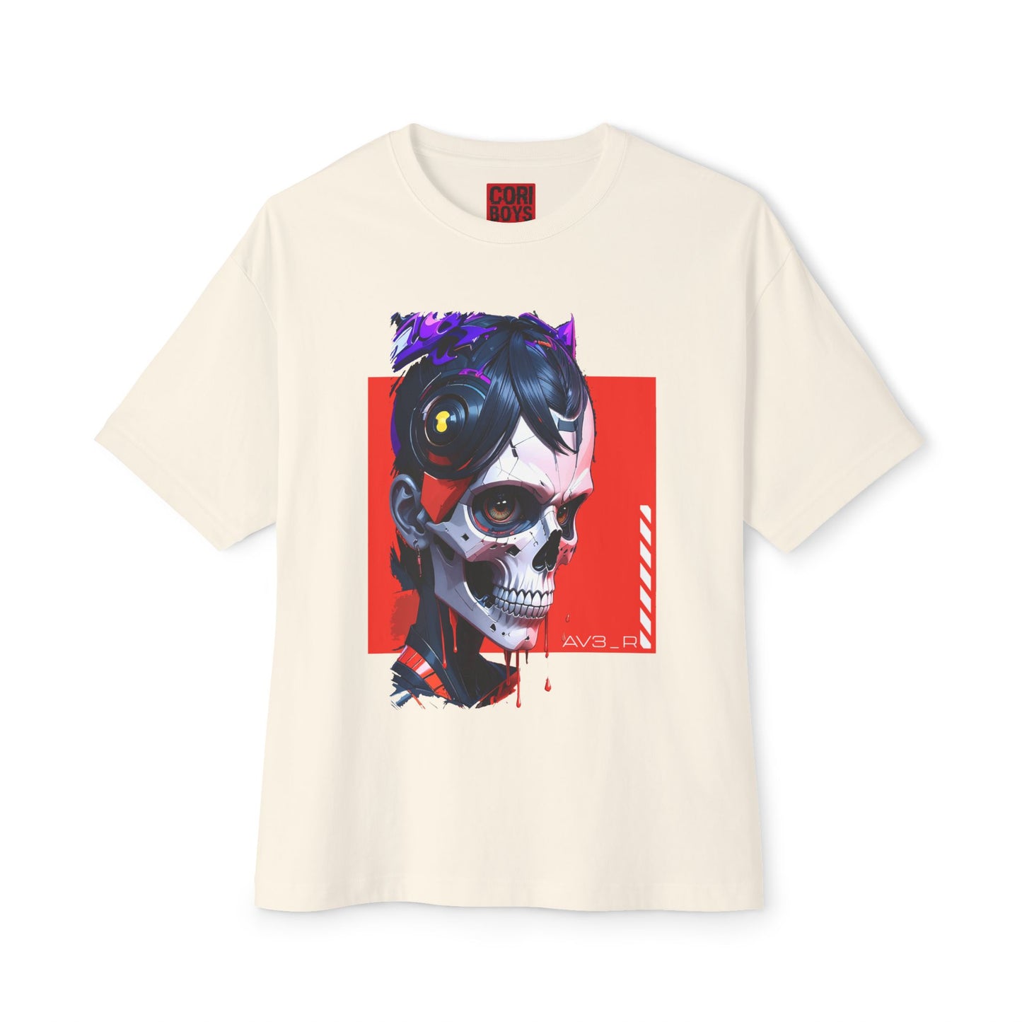 Edgy Oversized Tee with Skull Design, Streetwear Shirt for Art Lovers, Unisex Graphic Tee, Halloween Apparel, Trendy Casual Wear