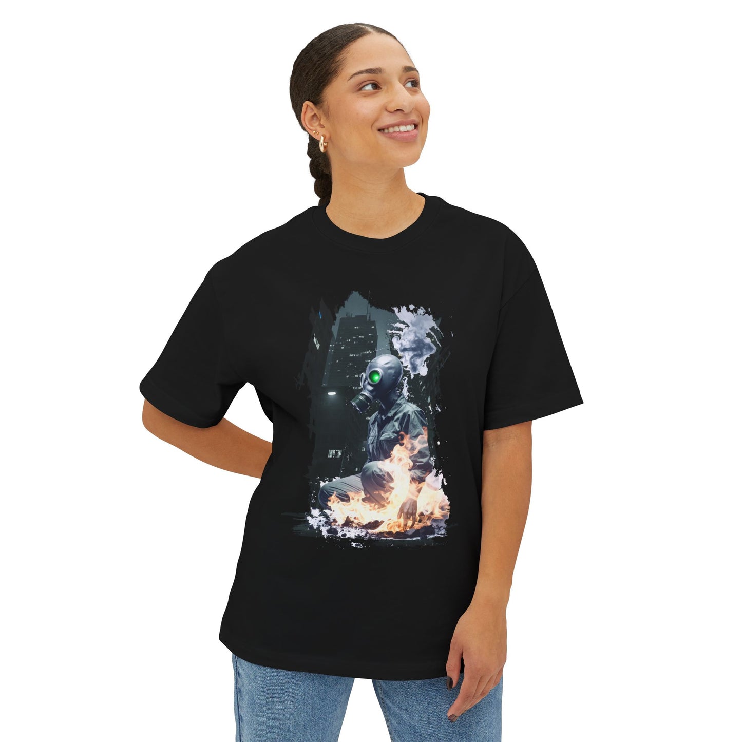 Cool Graffiti Monster Tee, Unisex Boxy T-Shirt, Streetwear Fashion, Graphic Tee, Unique Urban Style
