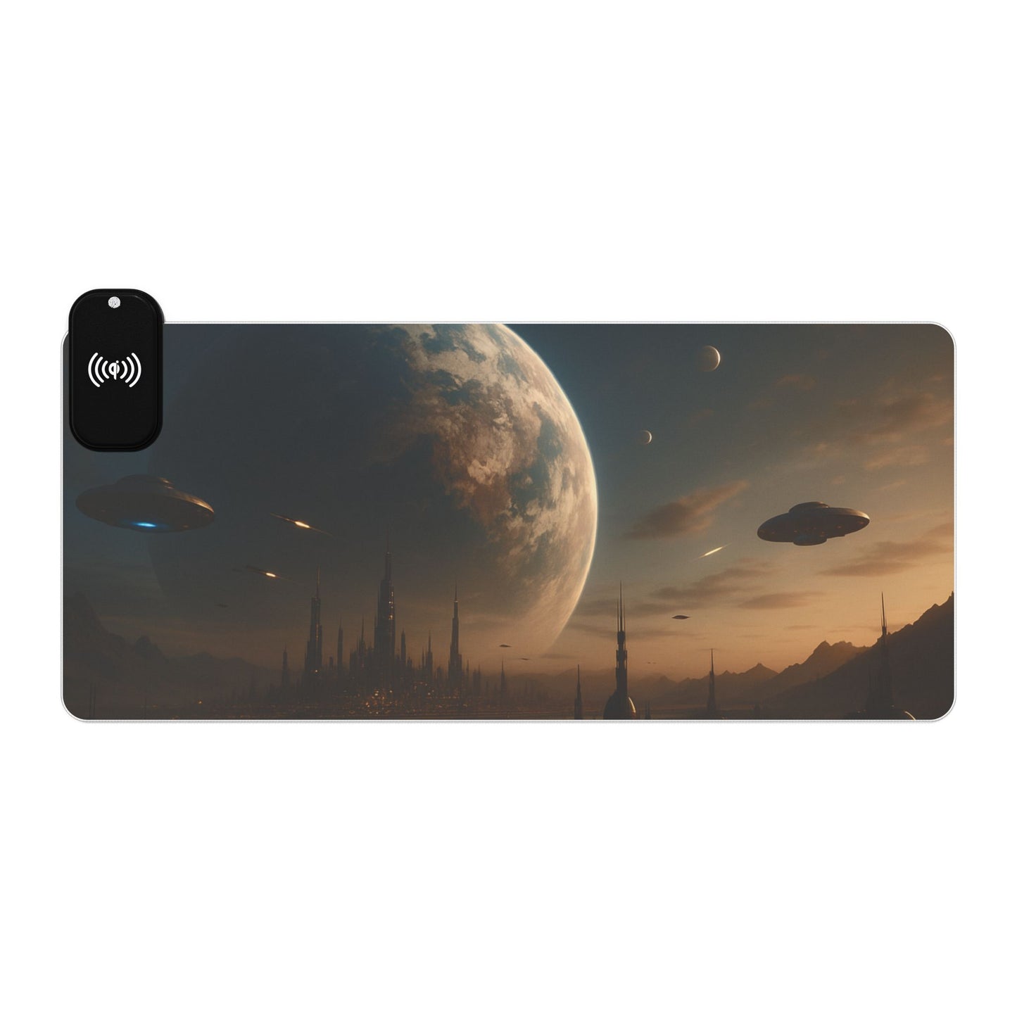 LED Gaming Mouse Pad - Wireless Charging, RGB Desk Accessory, Gamer Gift, Gaming Setup Decor, Tech Lover Gift, PC Gaming Essentials