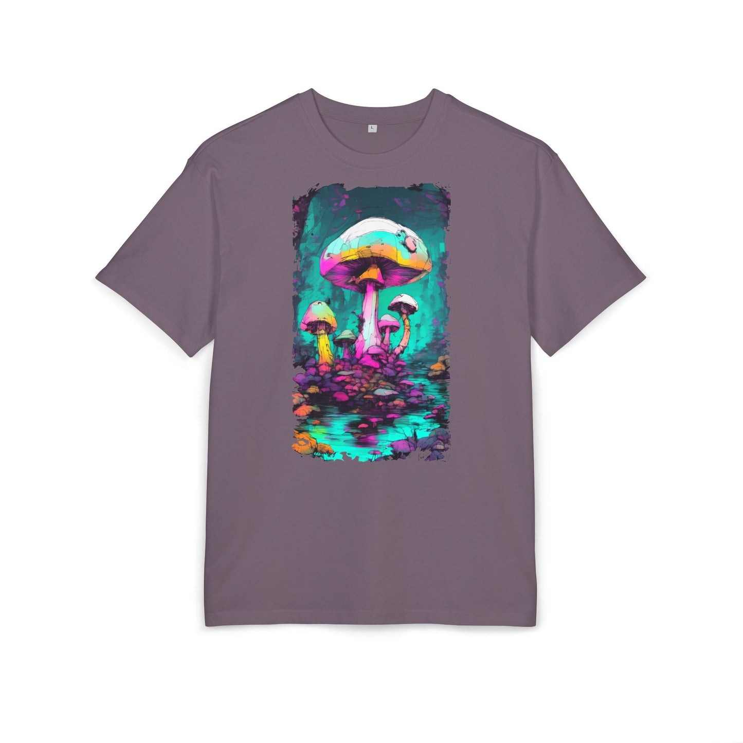 Psychedelic Mushroom Unisex Oversized Tee, Retro Graphic T-Shirt, Festival Wear, Street Style, Unique Gift for Nature Lovers