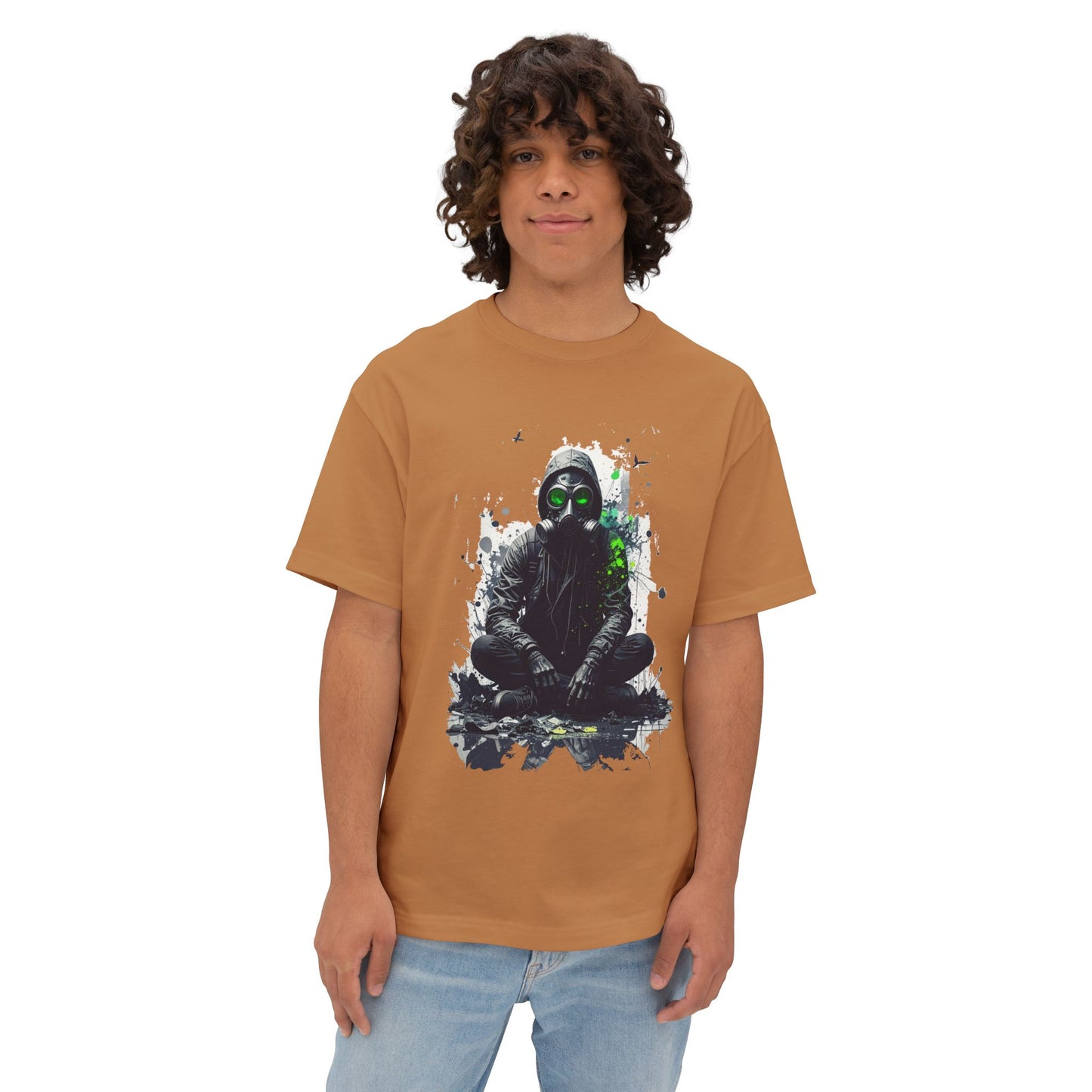 Gritty Street Art Boxy Tee, Unisex Tee, Graphic Tee, Oversized T-Shirt, Urban Fashion, Unique Gift, Casual Wear