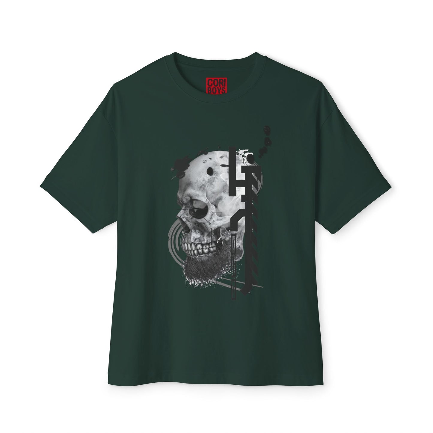 Gothic Skull Oversized Tee, Unisex Graphic T-Shirt, Edgy Streetwear Top, Alternative Fashion Apparel, Casual Wear for Events