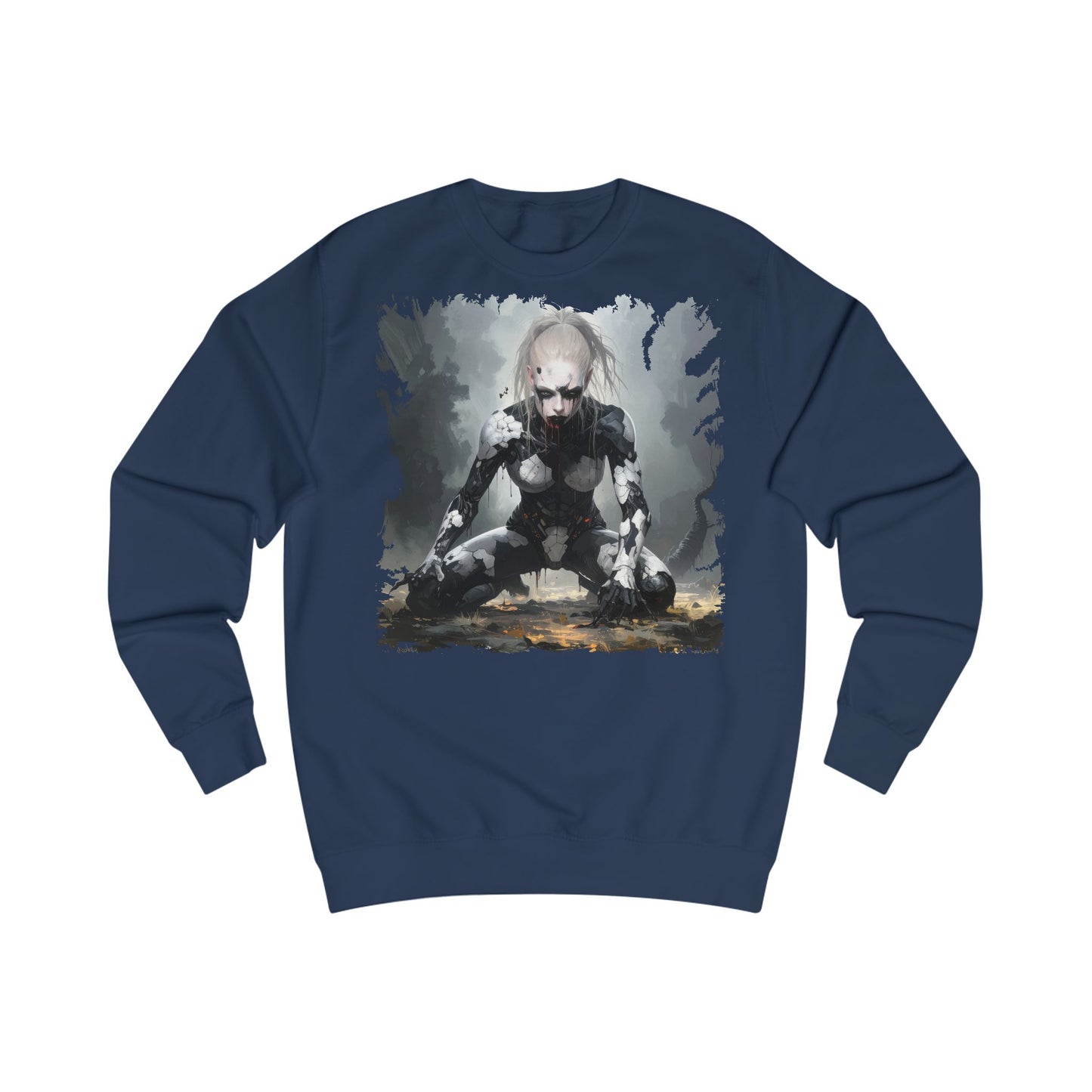 Futuristic Horror Unisex Sweatshirt, Graphic Sweatshirt, Geek Gift, Cosplay Apparel, Casual Wear, Halloween Merch