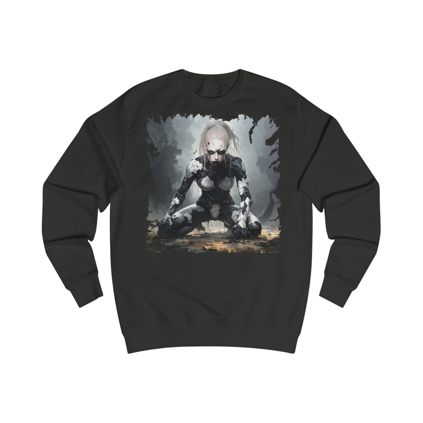 Futuristic Horror Unisex Sweatshirt, Graphic Sweatshirt, Geek Gift, Cosplay Apparel, Casual Wear, Halloween Merch