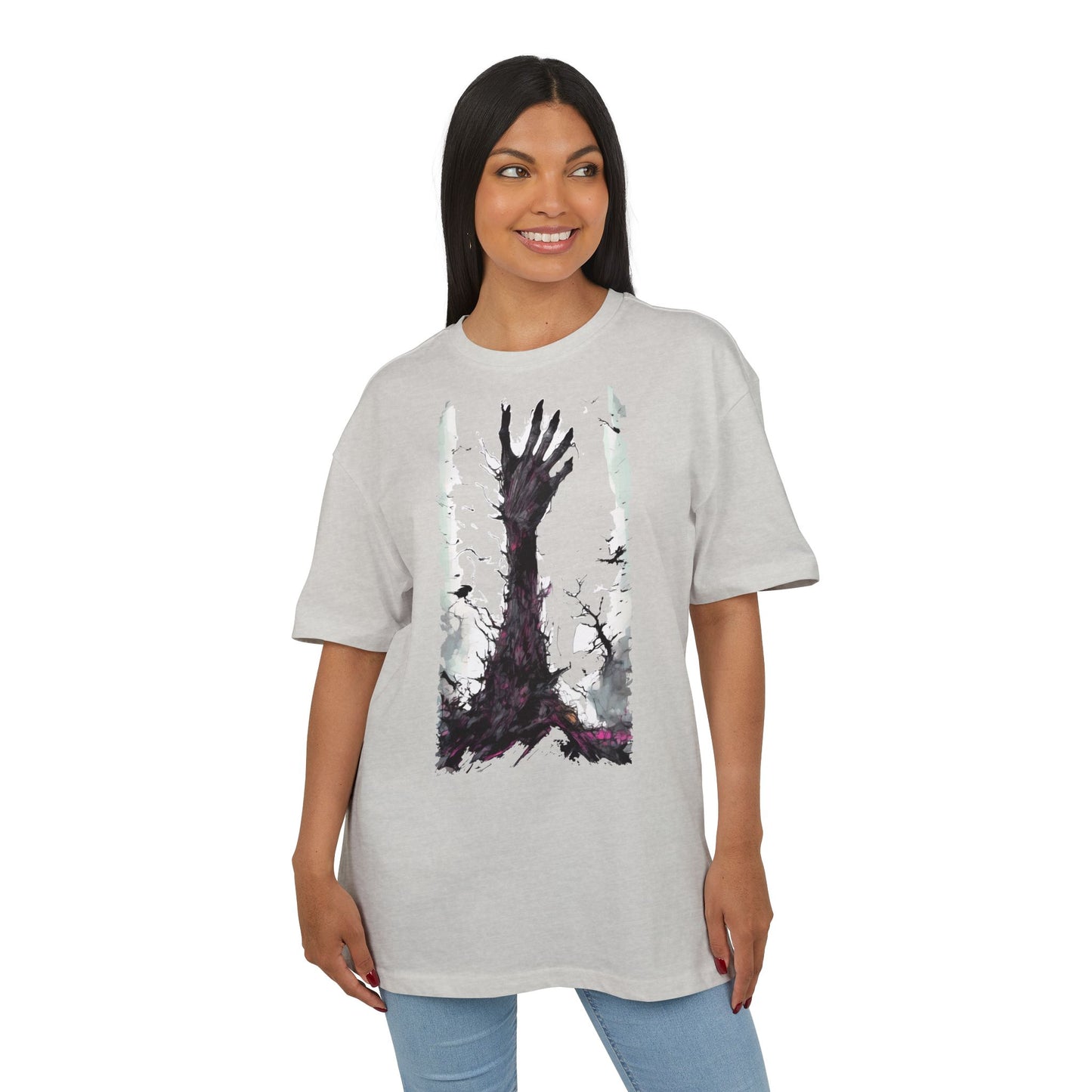 Artistic Oversized Unisex Tee, Graphic Tee, Casual Wear, Streetwear Style, Gift for Art Lovers, Unique T-Shirt Design