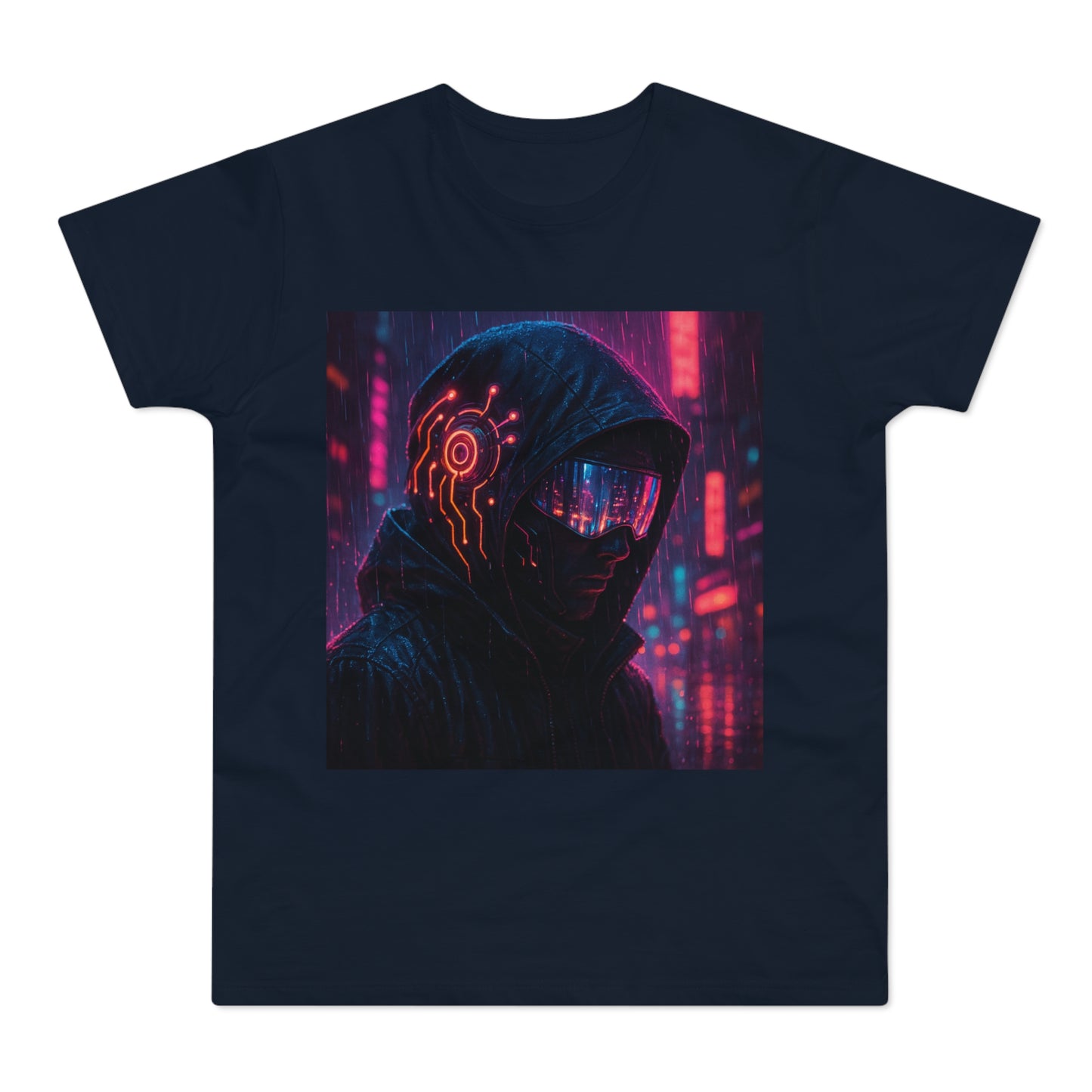 Cyberpunk Graphic Tee for Men & Women, Futuristic Streetwear, Perfect Gift for Gamers, Casual Wear for Tech Enthusiasts, Urban Style T-Shirt