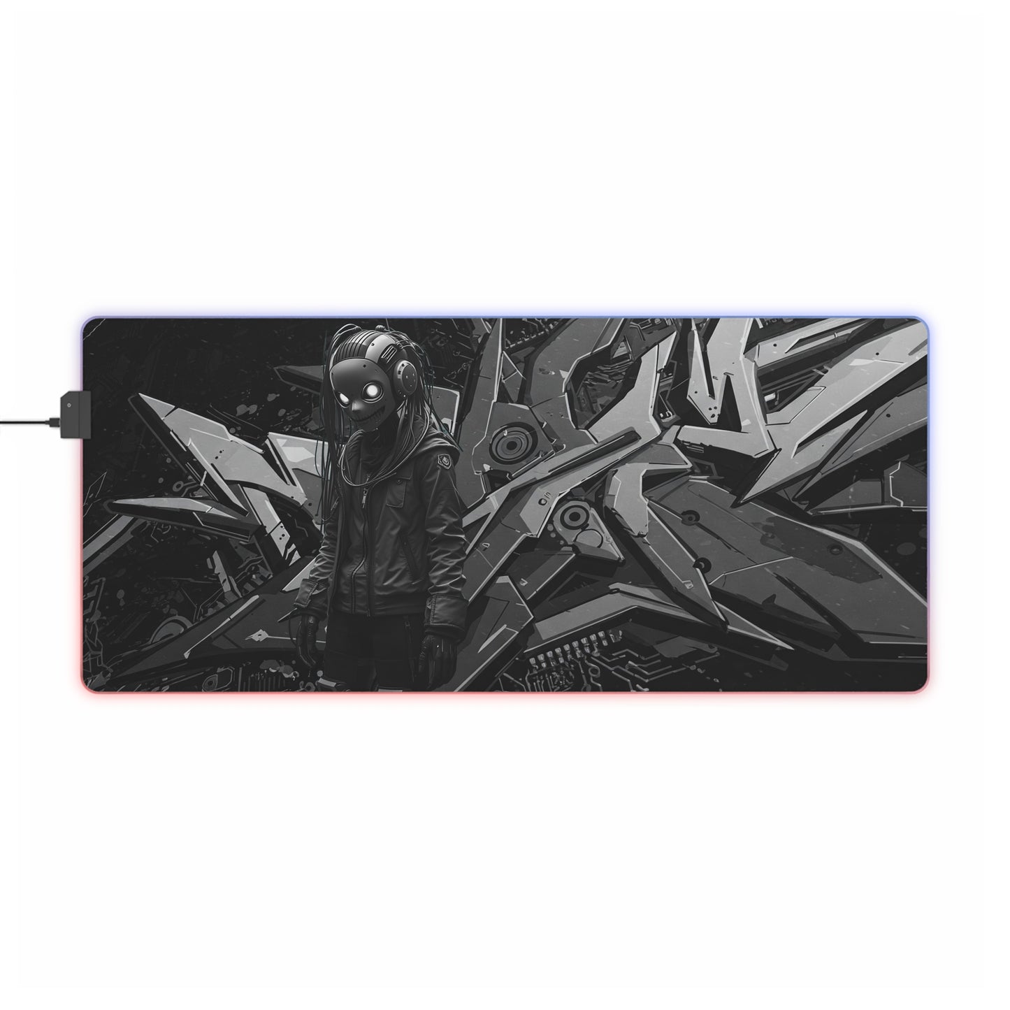 LED Gamer Mouse Pad with Futuristic Design - Perfect for Gaming Setup