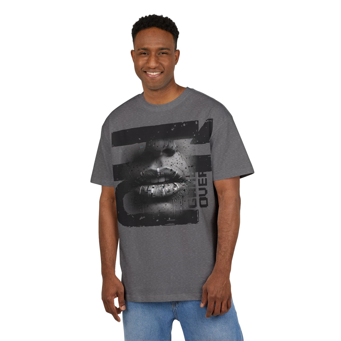 Gamer Unisex Oversized Tee - Game Over Graphic Tee