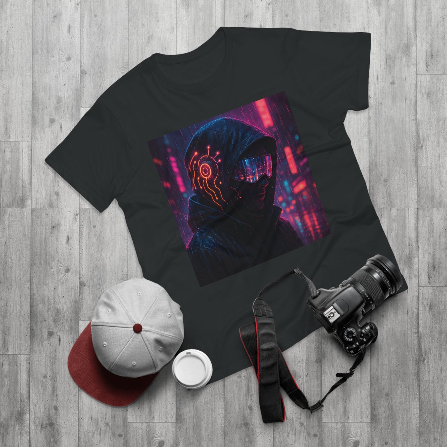 Cyberpunk Graphic Tee for Men & Women, Futuristic Streetwear, Perfect Gift for Gamers, Casual Wear for Tech Enthusiasts, Urban Style T-Shirt
