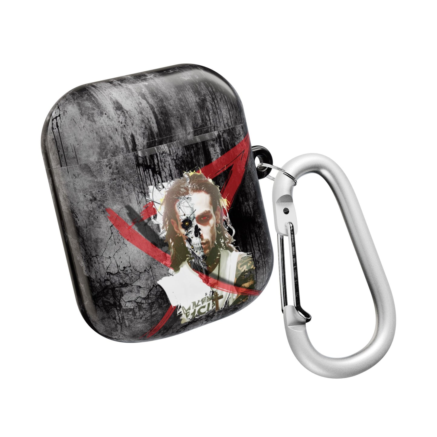 Gothic AirPod Case - Edgy Accessories for Music Lovers, Unique Gift for Teens, Stylish Tech Protection, Punk Aesthetic, Dark Art Case