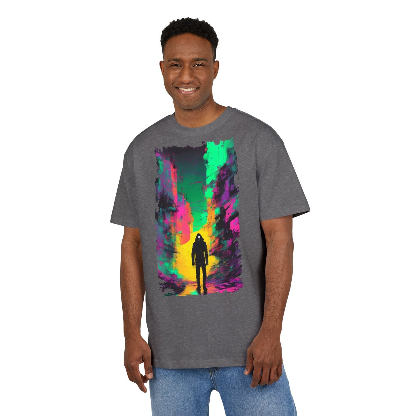 Vibrant Nature-Inspired Oversize Tee, Boho Graphic Tee, Unisex T-Shirt for Adventurers, Colorful Casual Wear, Nature Lover Gift