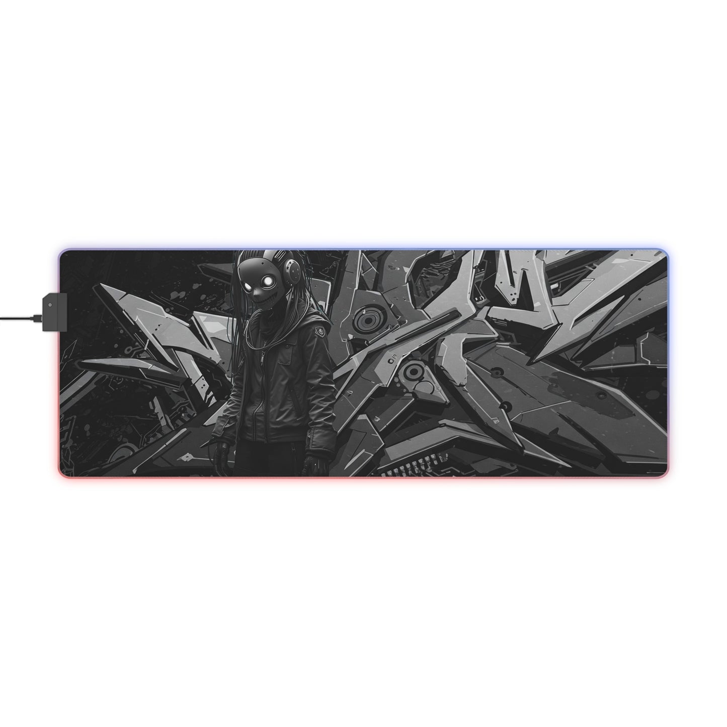 LED Gamer Mouse Pad with Futuristic Design - Perfect for Gaming Setup