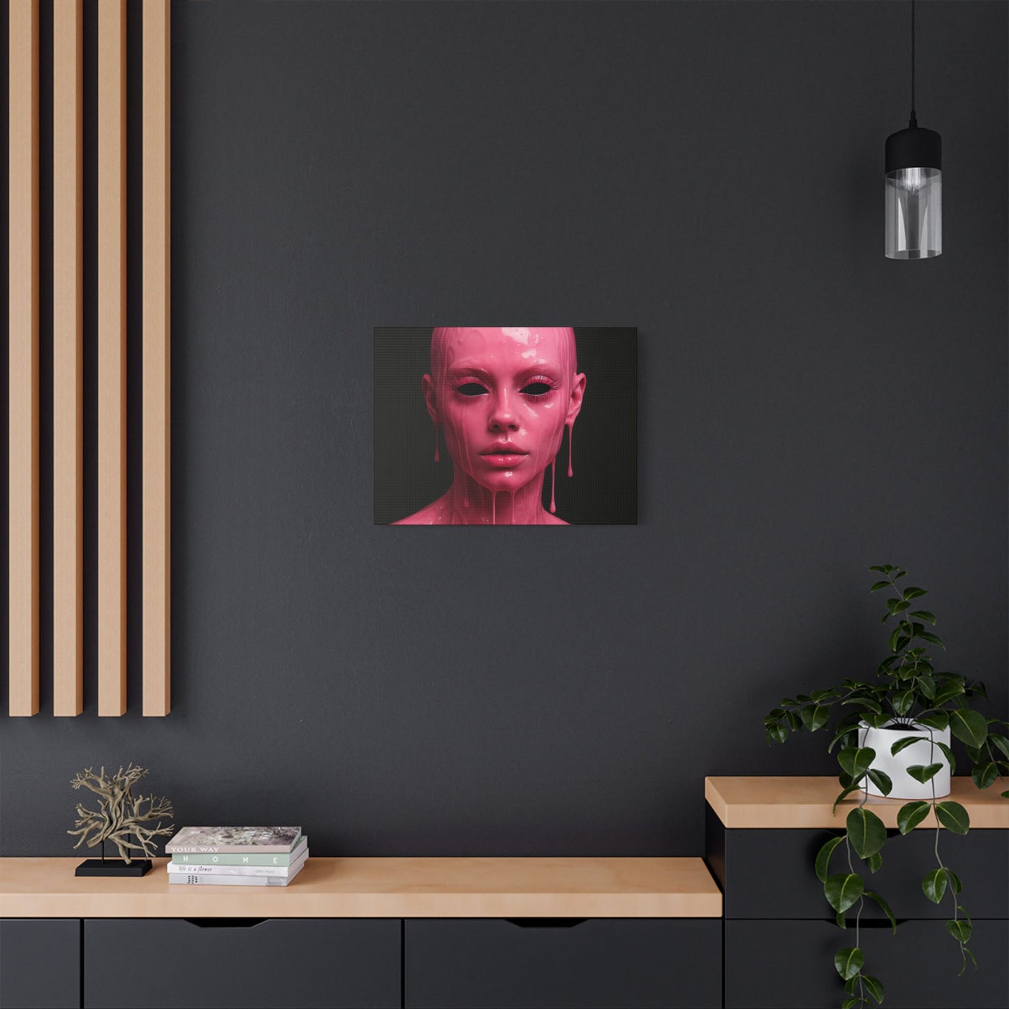Unique Satin Canvas Art Piece, Modern Wall Decor, Art for Home, Abstract Artwork, Statement Piece, Contemporary Design