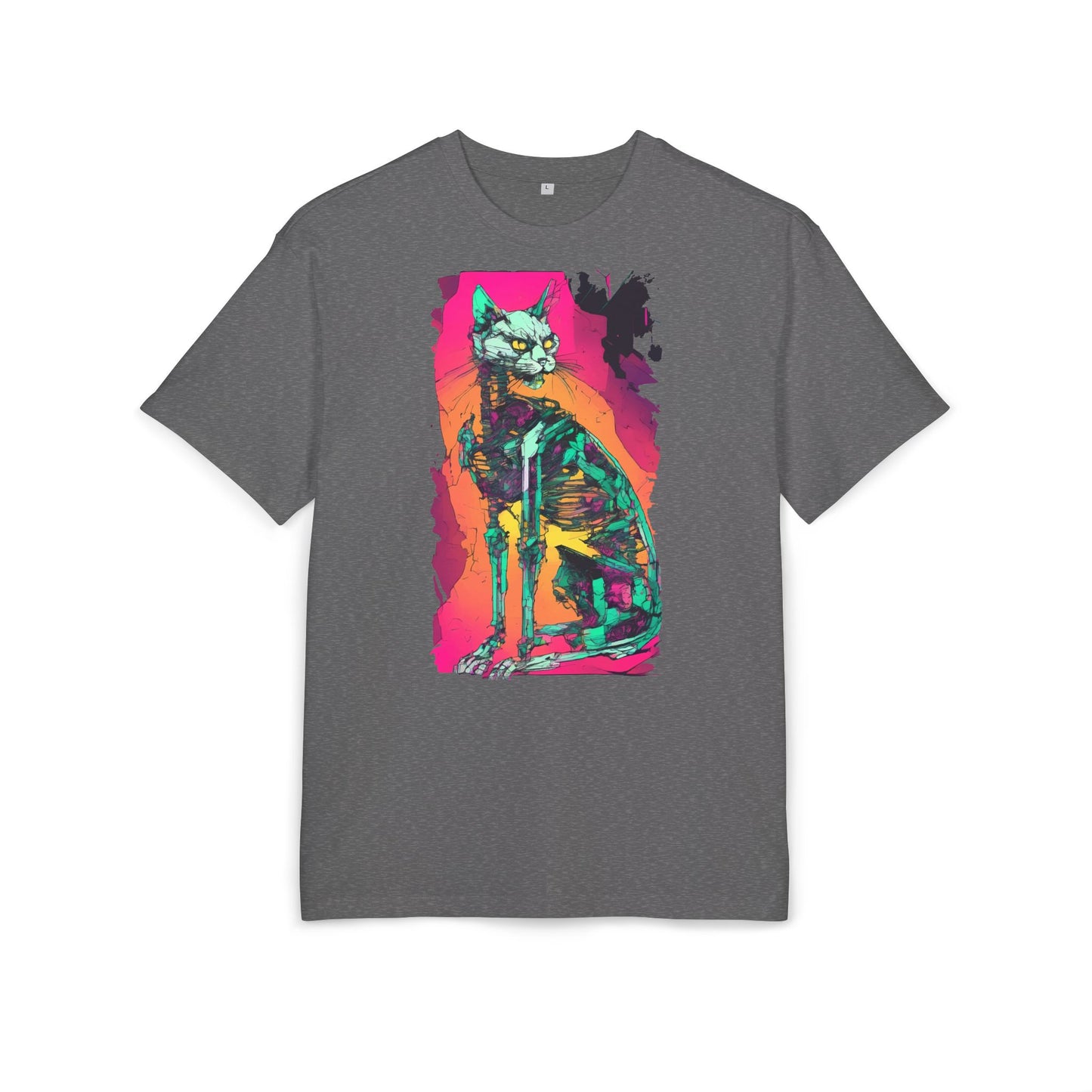 Vibrant Cat Art Tee, Unisex Oversized T-Shirt, Colorful Pet Lover Gift, Unique Graphic Shirt, Casual Everyday Wear
