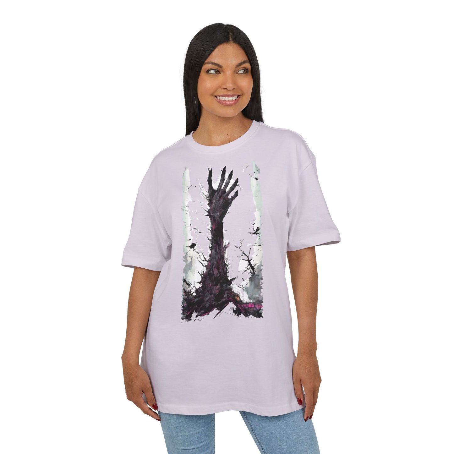 Artistic Oversized Unisex Tee, Graphic Tee, Casual Wear, Streetwear Style, Gift for Art Lovers, Unique T-Shirt Design