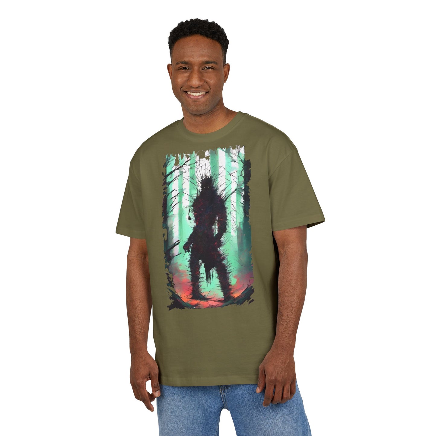 Unisex Oversized Graphic Tee with Forest Silhouette | Comfy Casual Wear, Gift for Nature Lovers, Ideal for Camping, Hiking, Everyday Style