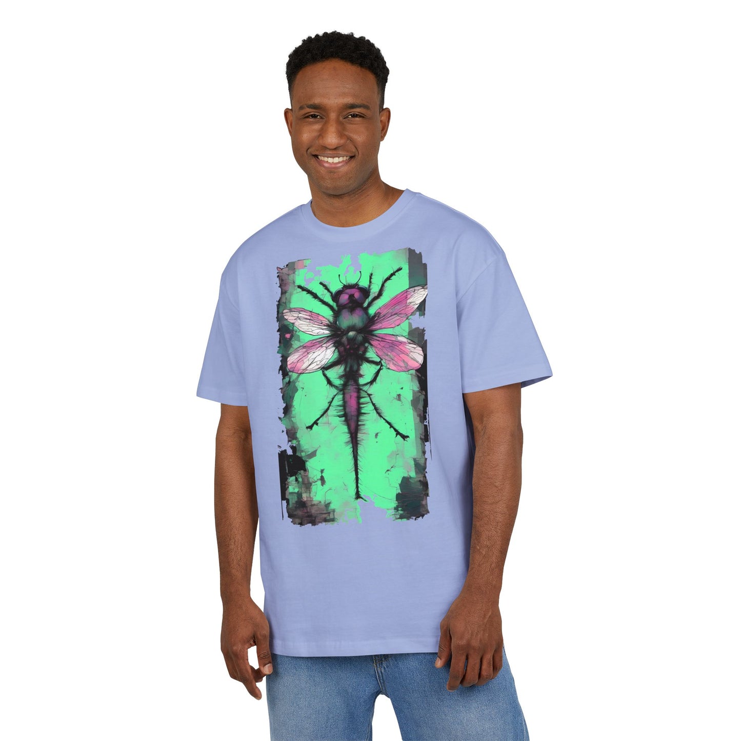 Botanical Dragonfly Tee - Nature-Inspired Unisex Oversized Shirt, Boho Style, Eco-Friendly Gift, Relaxed Summer Top, Unique Graphic Tee