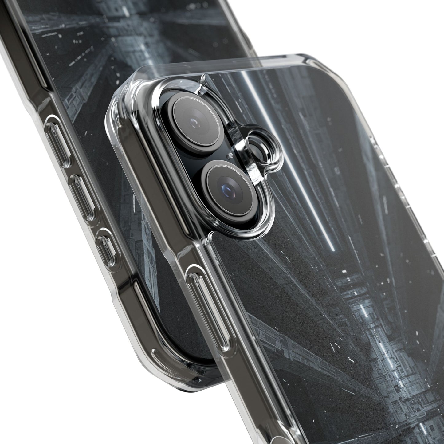 Sci-Fi Phone Case with Magnetic Clear Impact Design, Futuristic Cell Phone Cover, Unique Gifts for Tech Lovers, Holiday Present