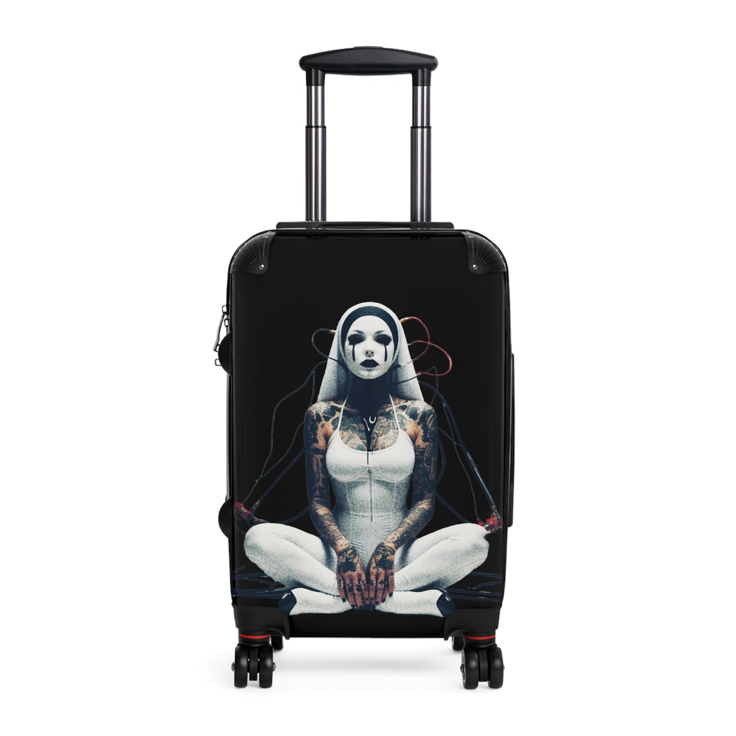 Travel Suitcase with Dark Cyber Design