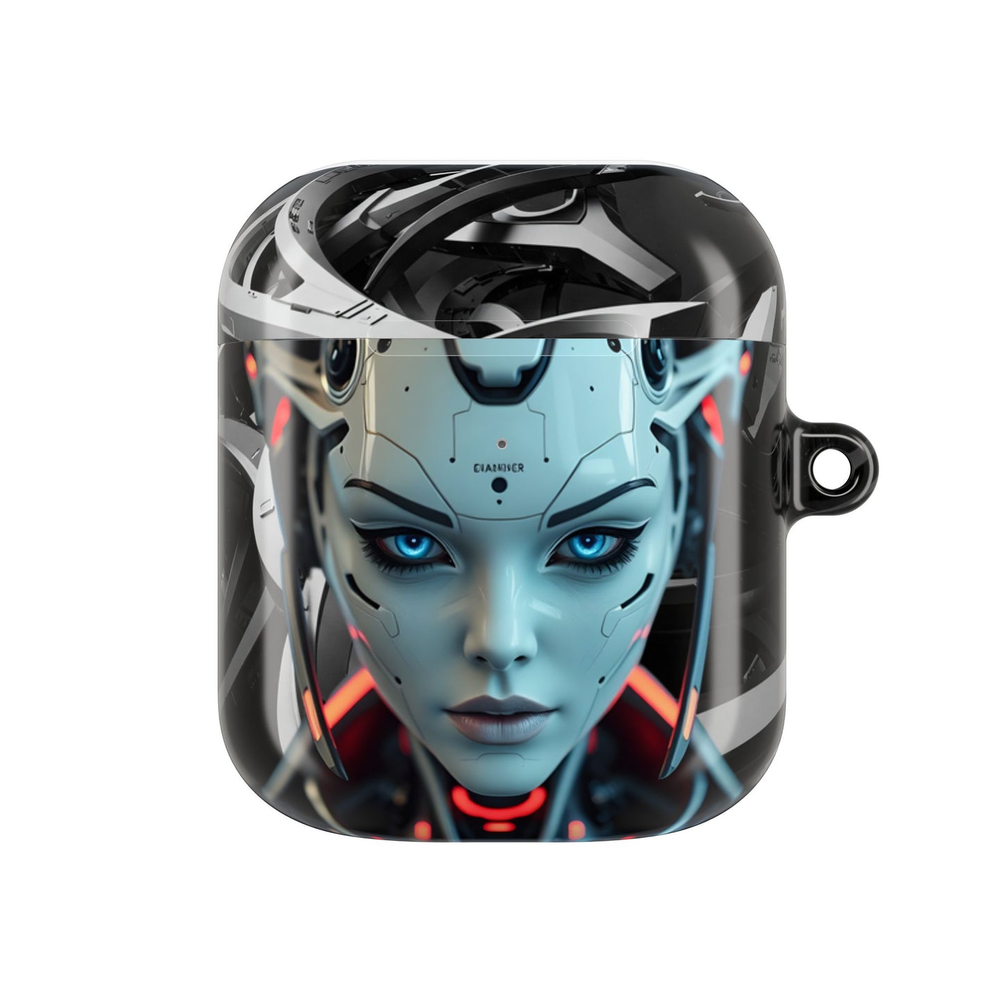 Futuristic AirPod Case with Tech-Inspired Design, Cyberpunk AirPods Holder, Stylish Accessory for Music Lovers, Gift for Gamers