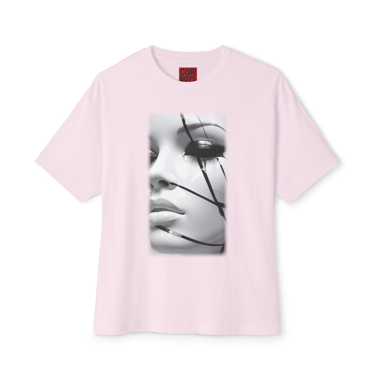 Chic Oversized Graphic Tee with Striking Design, Streetwear, Casual Style, Fashion Statement, Gift for Art Lovers