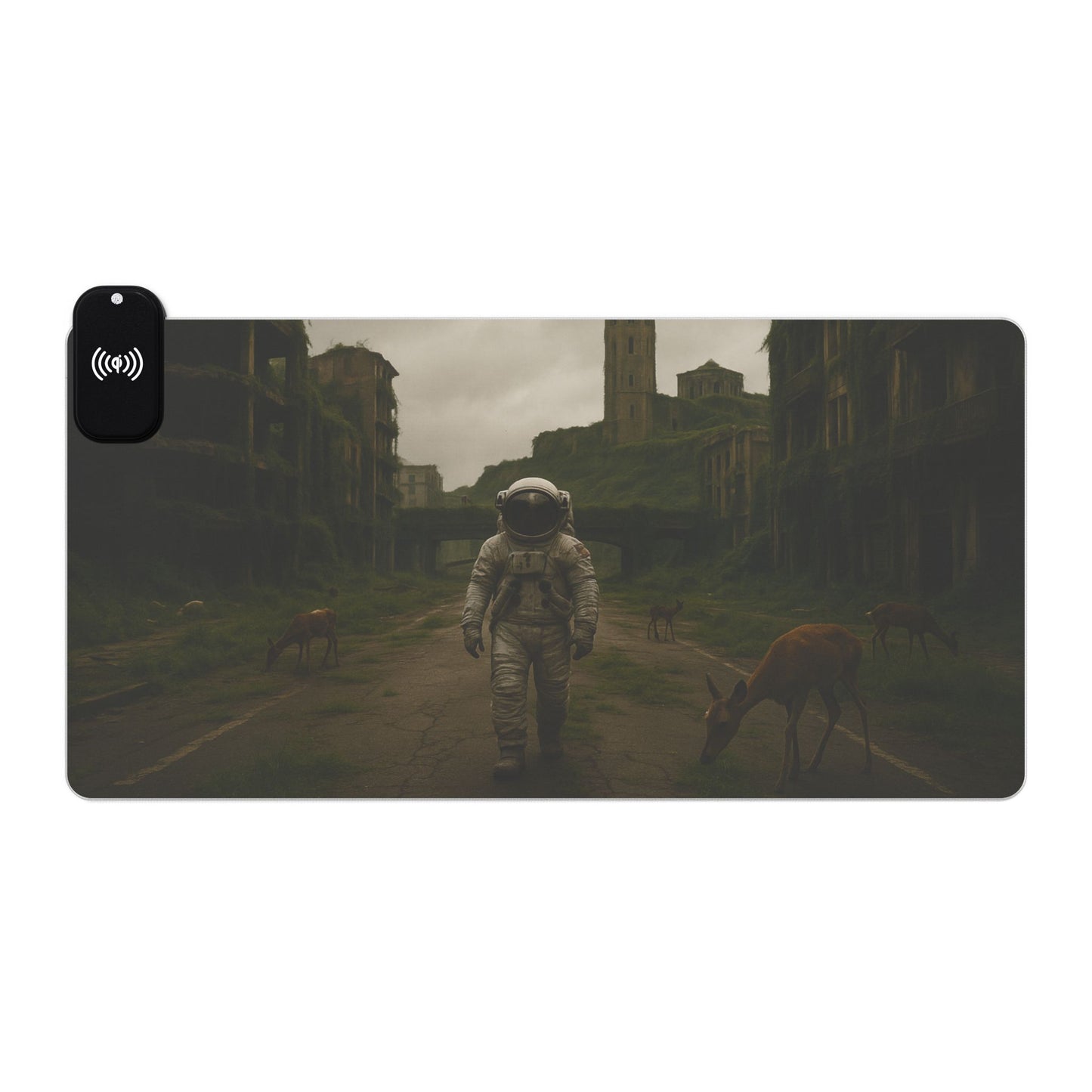 LED Gaming Mouse Pad with Wireless Charging - Futuristic Desktop Decor, Gamer Gift, Office Essentials, Aesthetic Accessories, Tech Gadgets