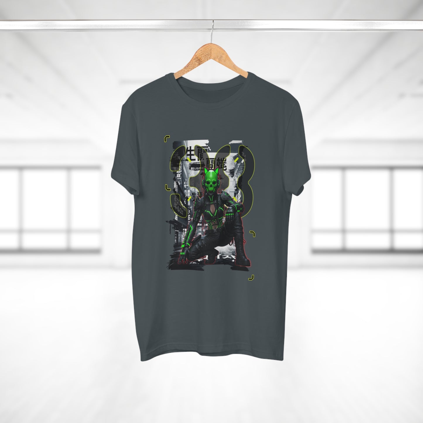 Cyberpunk Graphic Tee, Futuristic T-Shirt, Unisex Casual Wear, Unique Gift for Gamers, Trendy Streetwear, Sci-Fi Clothing