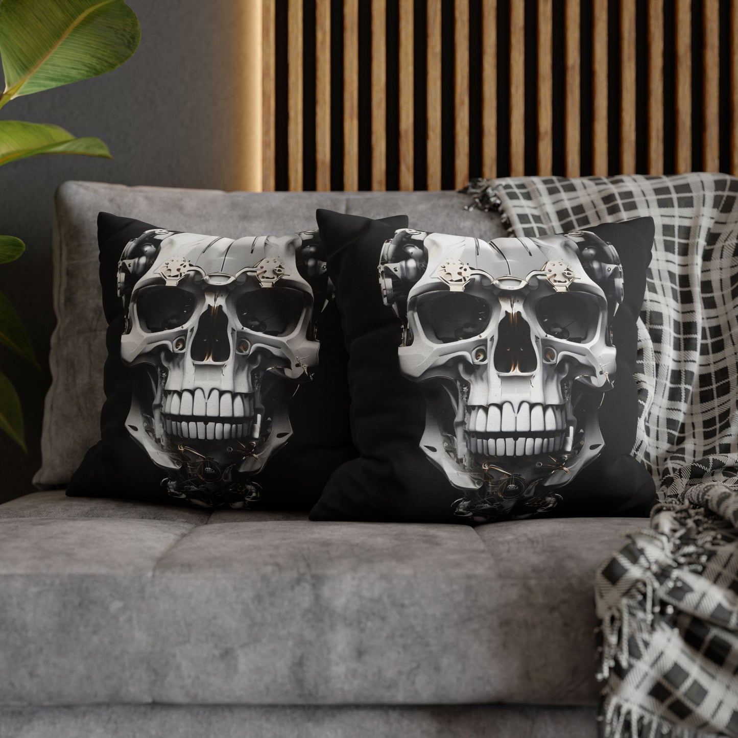 Polyester Square Pillowcase - Skull Collection