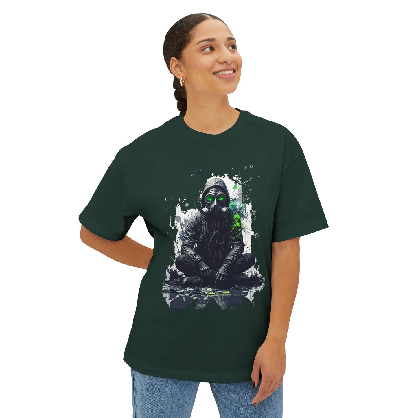 Gritty Street Art Boxy Tee, Unisex Tee, Graphic Tee, Oversized T-Shirt, Urban Fashion, Unique Gift, Casual Wear