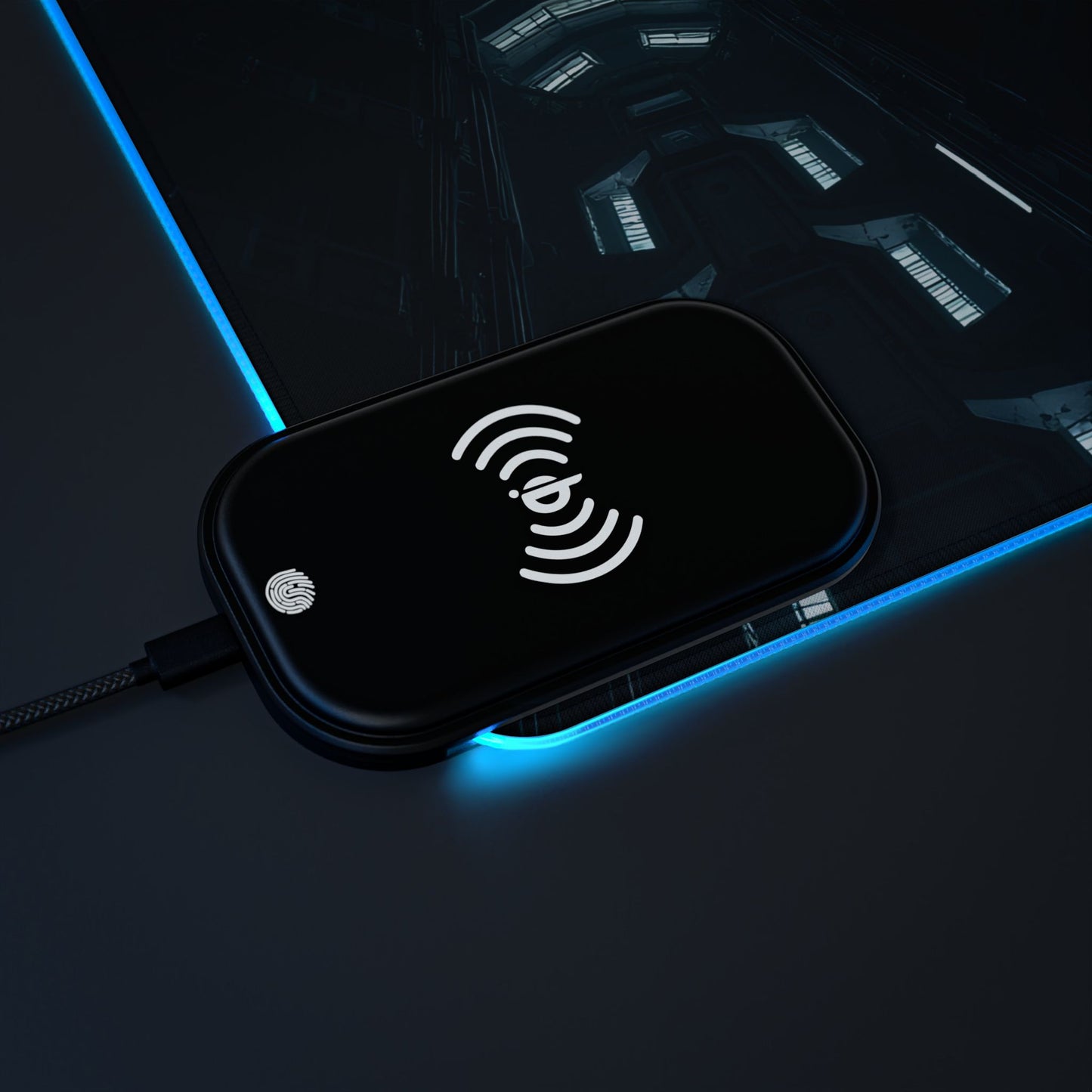 LED Gaming Mouse Pad with Wireless Charging, RGB Desk Accessory for Gamers, Stylish Home Office Decor, Perfect Gift for Tech Lovers