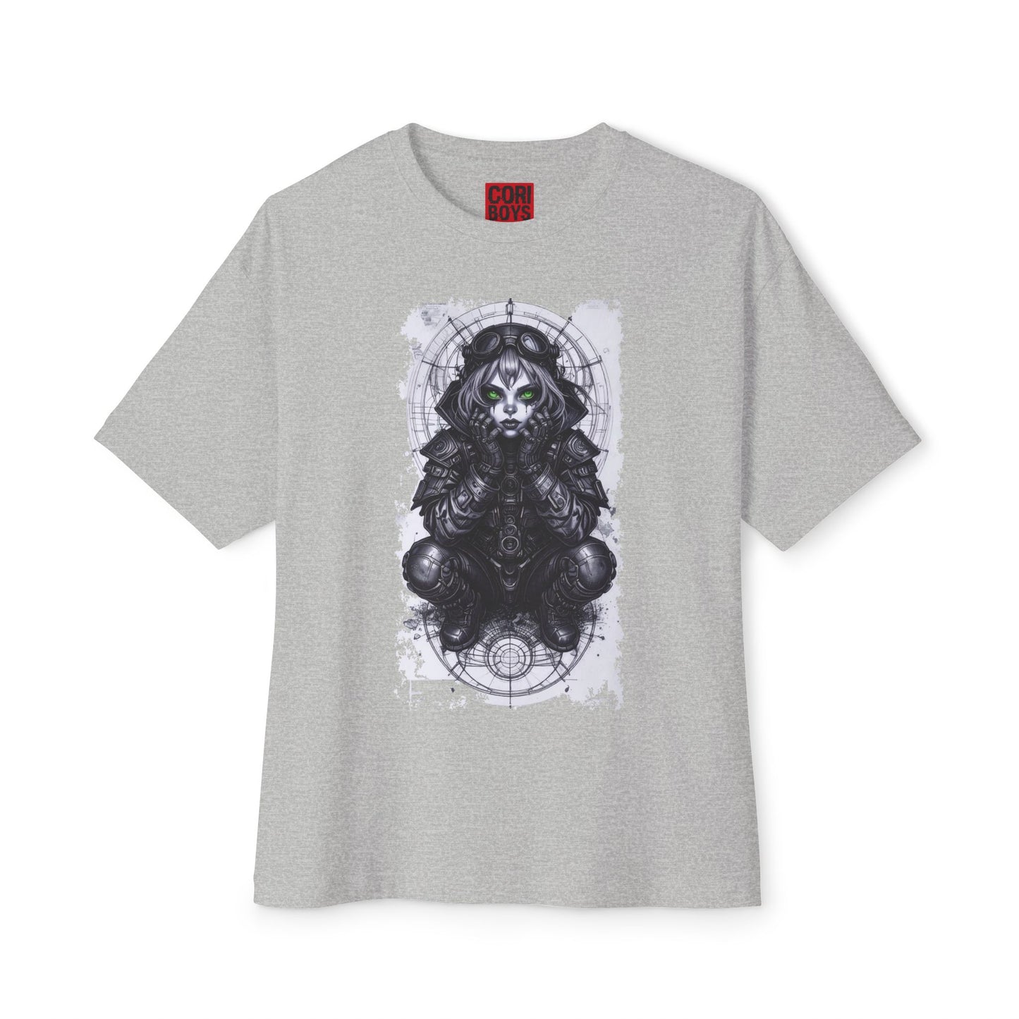 Gothic Graphic Unisex Boxy Tee - Oversized White T-Shirt for Alternative Fashion, Casual Wear, Gift for Festivals, Streetwear