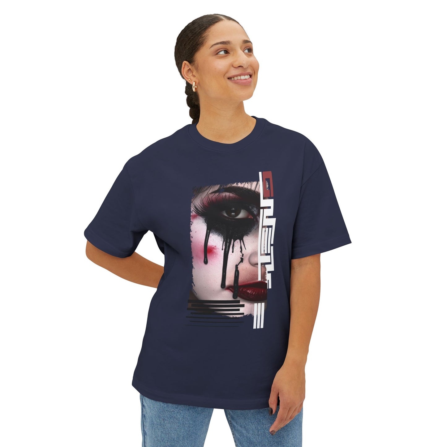Artistic Oversized Tee - Bold Abstract Design, Streetwear, Casual Style, Unique Gift, Graphic Tee