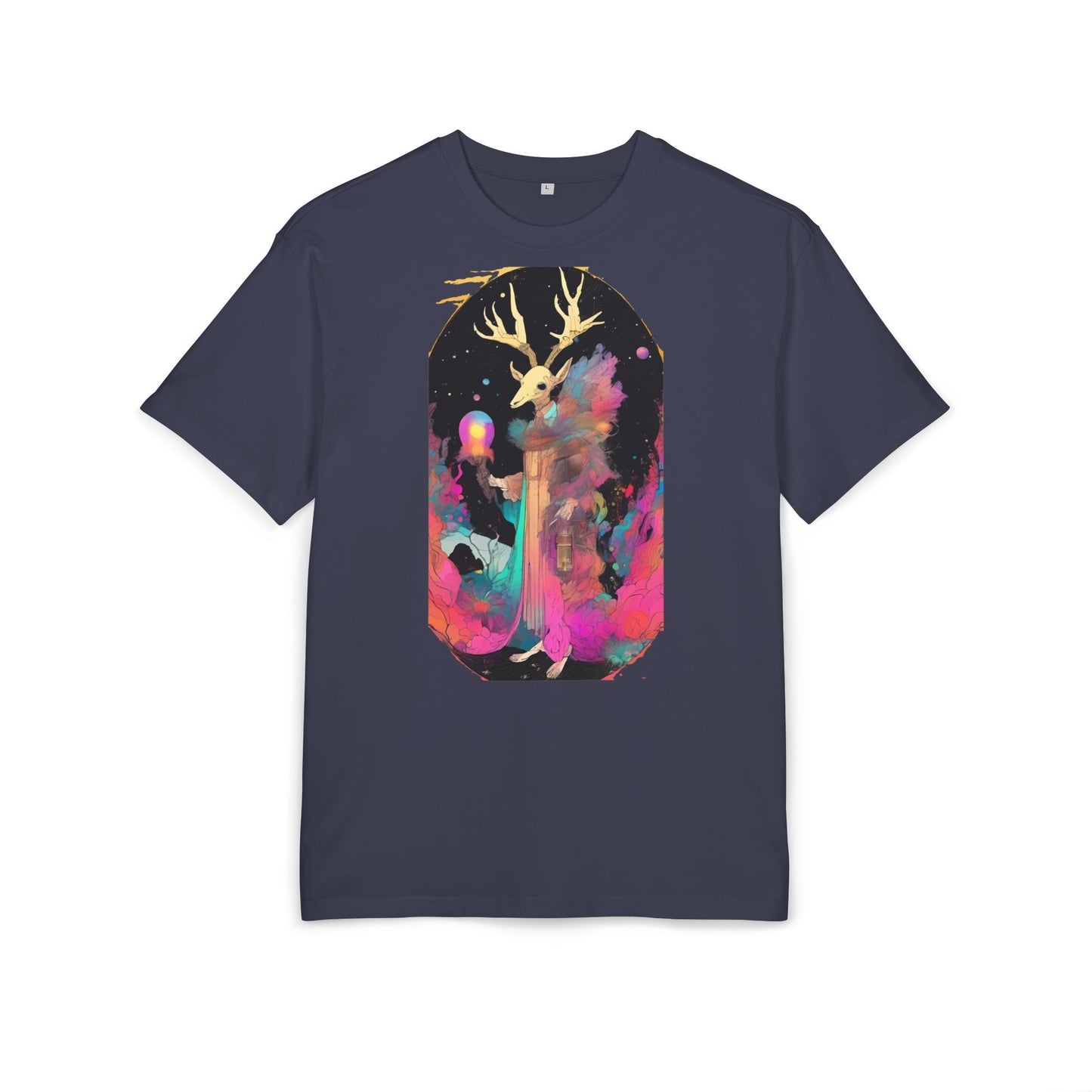 Cosmic Stag Unisex Oversize Tee | Bohemian Vibe T-Shirt, Fantasy Apparel, Unique Gift, Art-Inspired Fashion, Summer Style