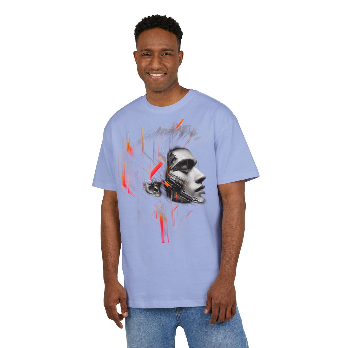 Artistic Oversize Tee - Modern Abstract Design