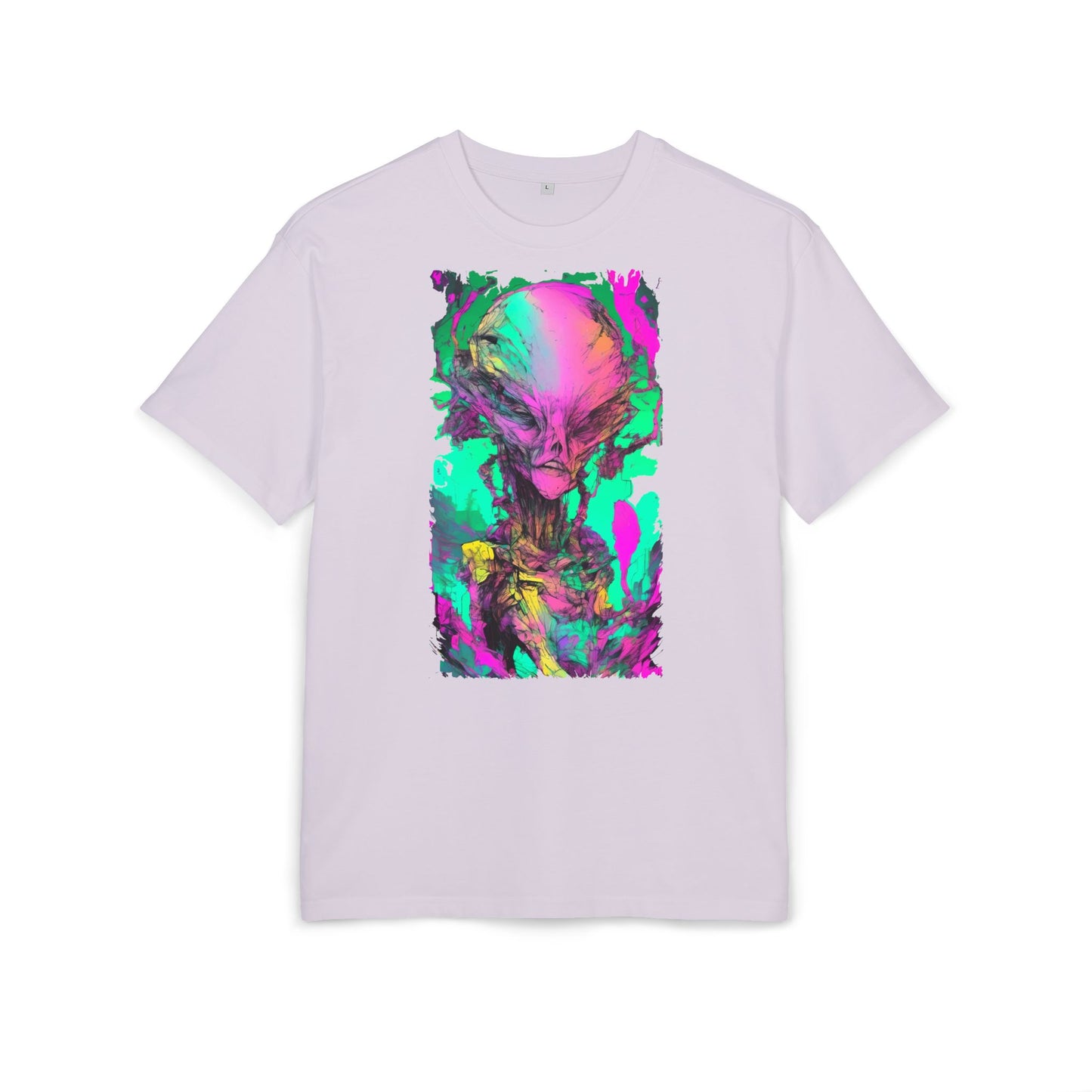 Alien Art Unisex Oversize Tee, Graphic Tee, Casual Style, Streetwear, Unique Gift, Statement Piece